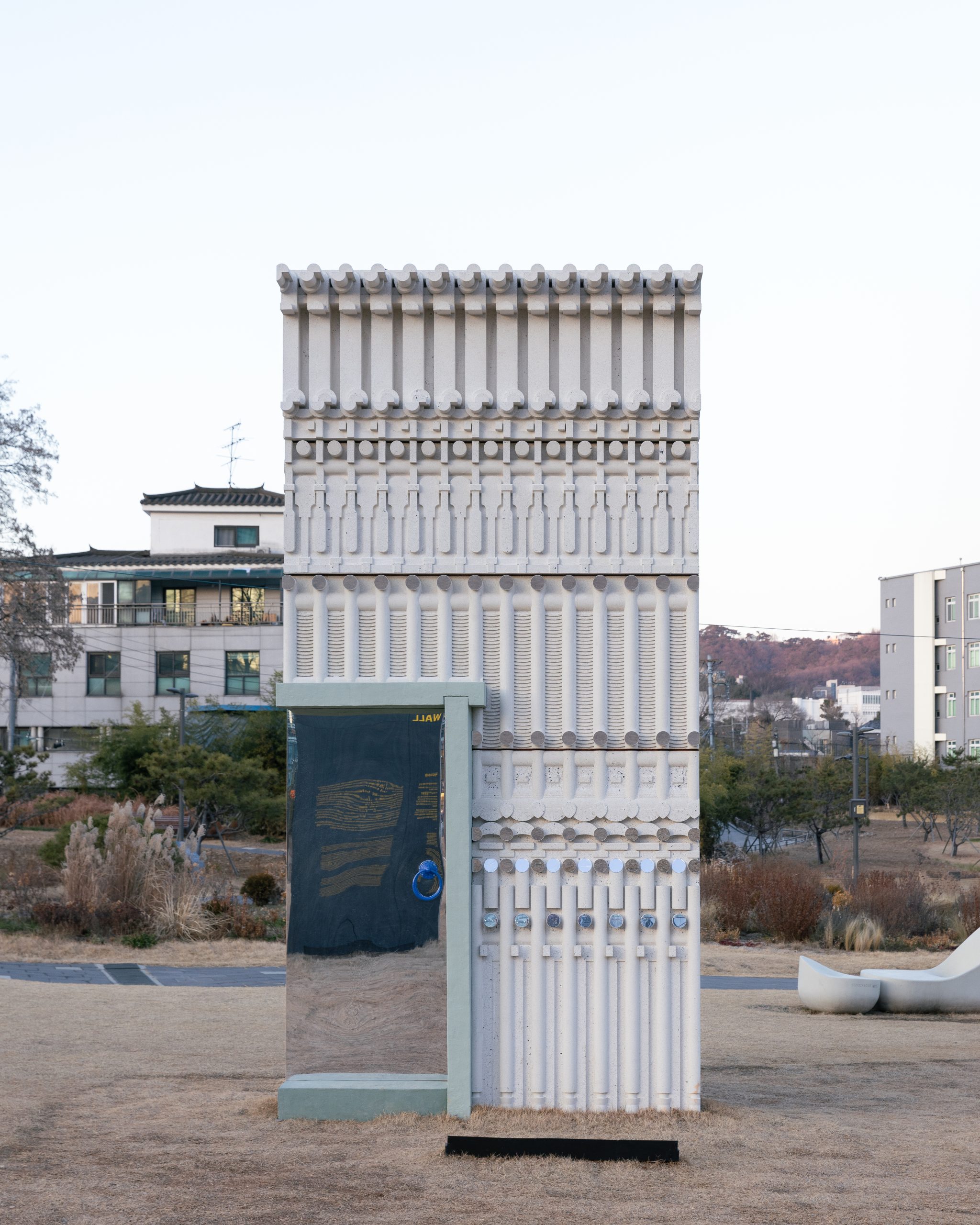 Echo installation by Bureau de Change at Songhyeon Green Plaza, Seoul Biennale 2025