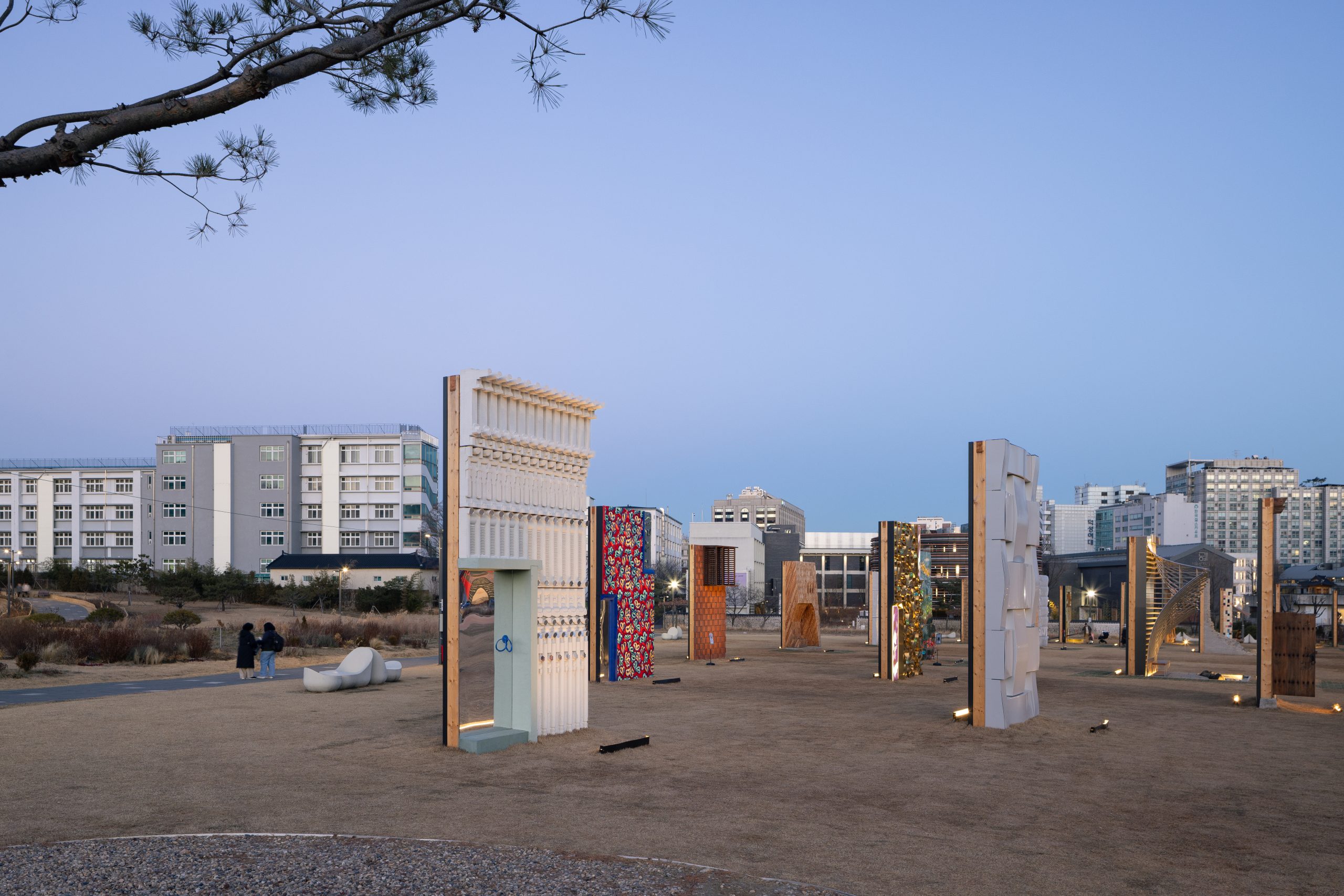 Echo installation by Bureau de Change at Songhyeon Green Plaza, Seoul Biennale 2025