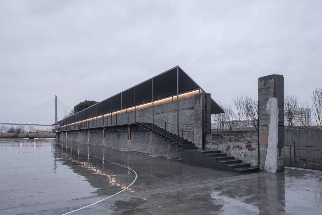 Riverside Passage by Atelier Deshaus at the Yangpu Gasworks wharf in Shanghai