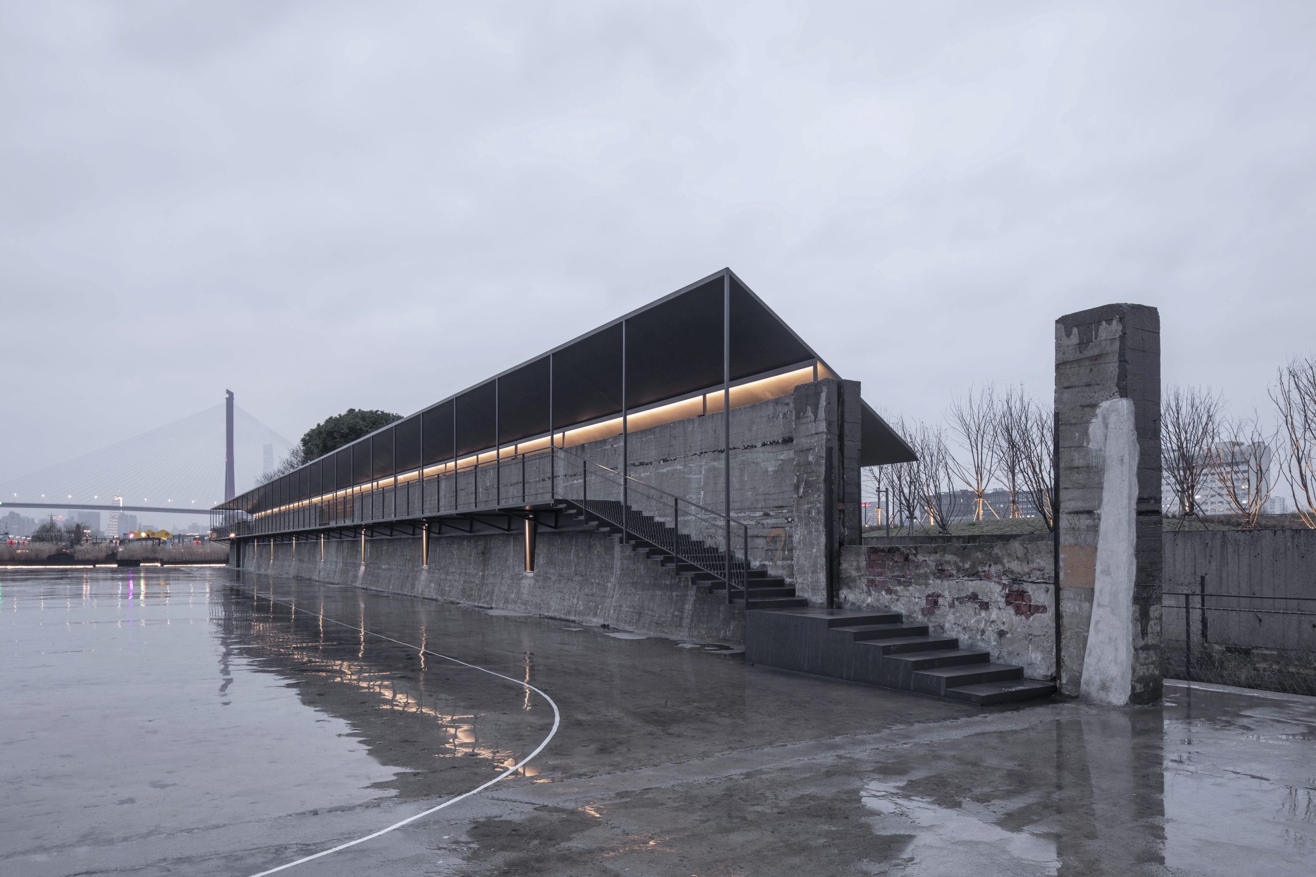 Riverside Passage by Atelier Deshaus at the Yangpu Gasworks wharf in Shanghai