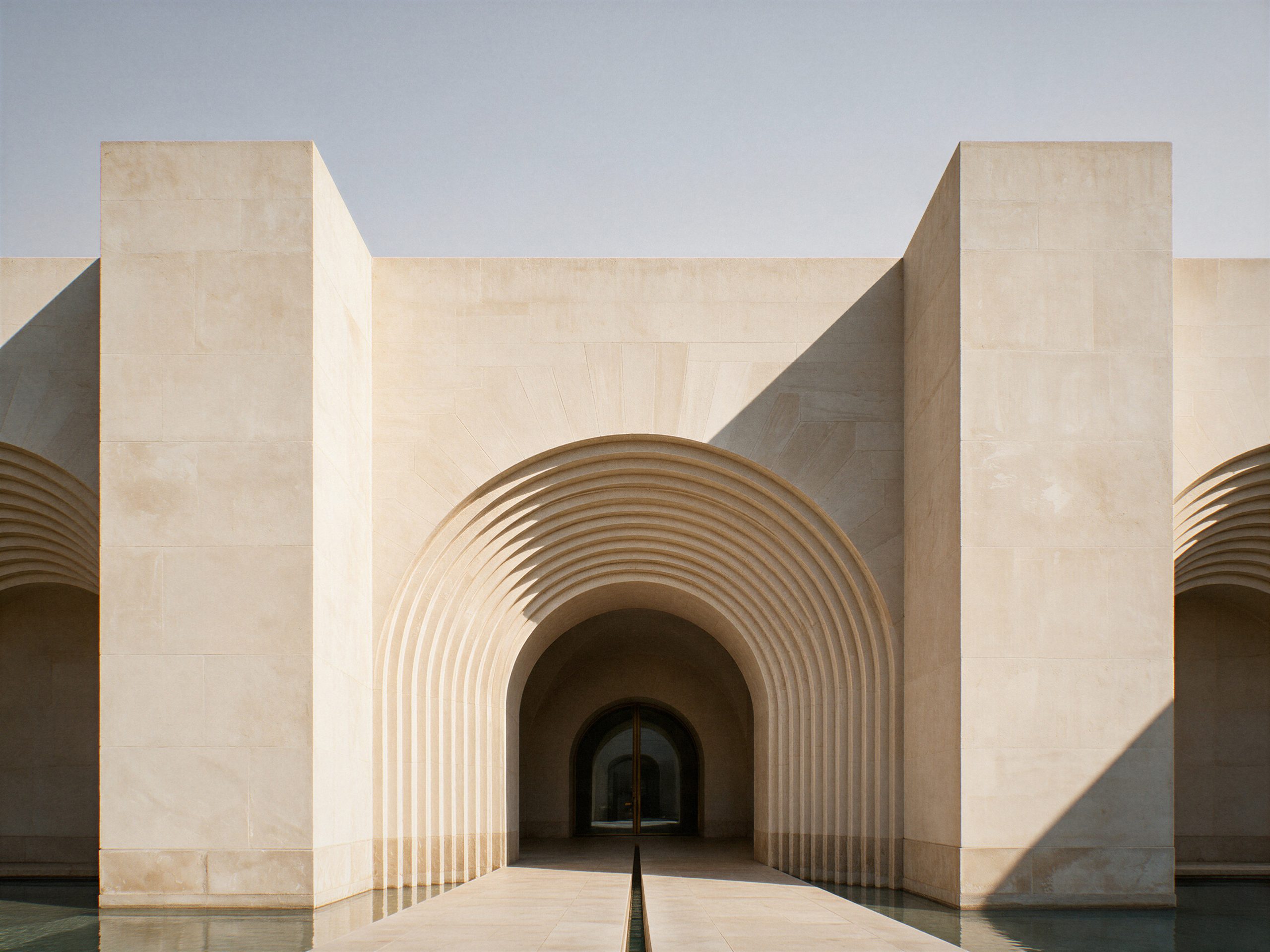 Museum of Contemporary Art Riyadh, forecourt and water channel