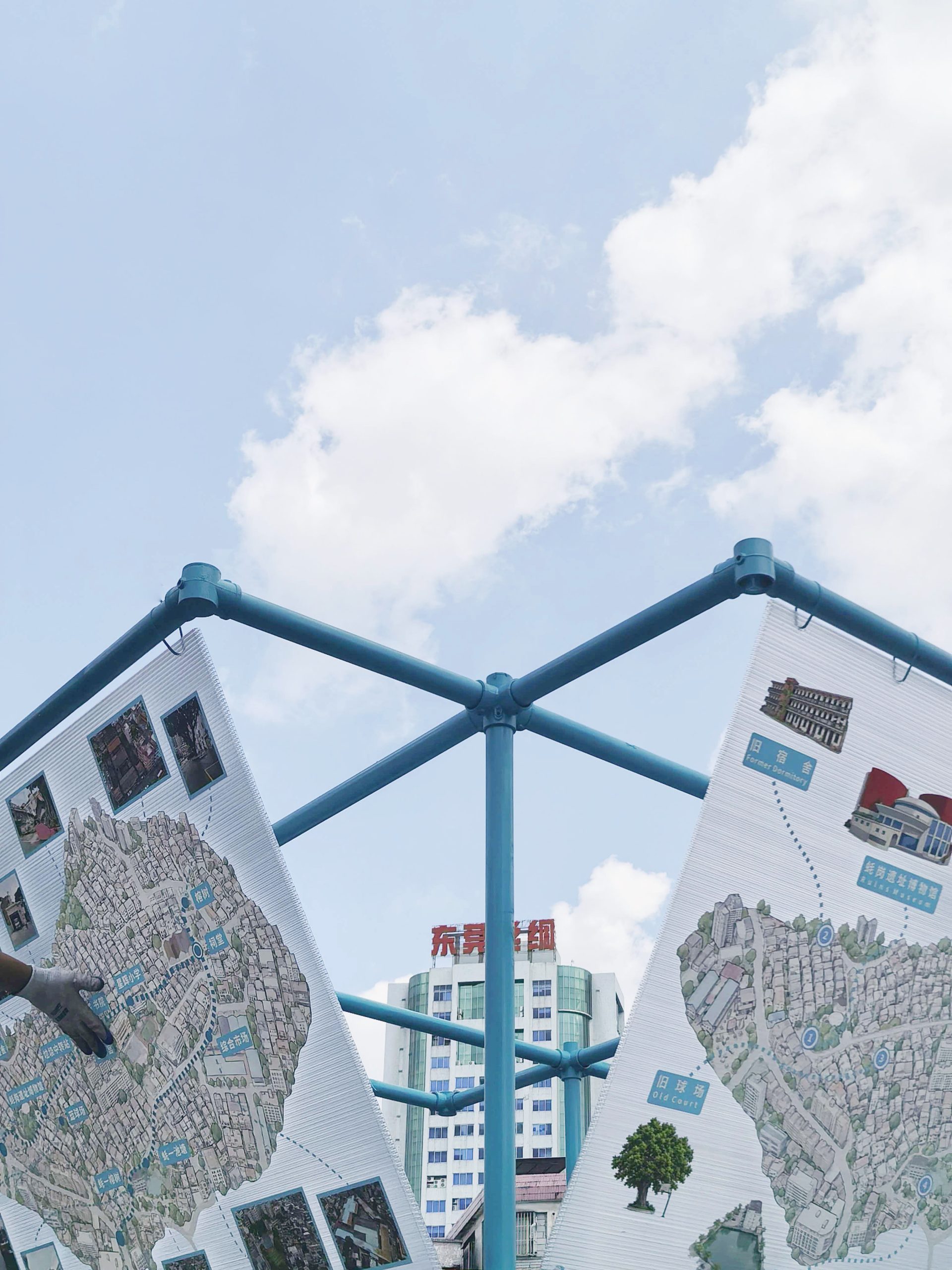 Oyster Stories of Haogang – Low-Angle Close-Up of the Map Exhibition Panel