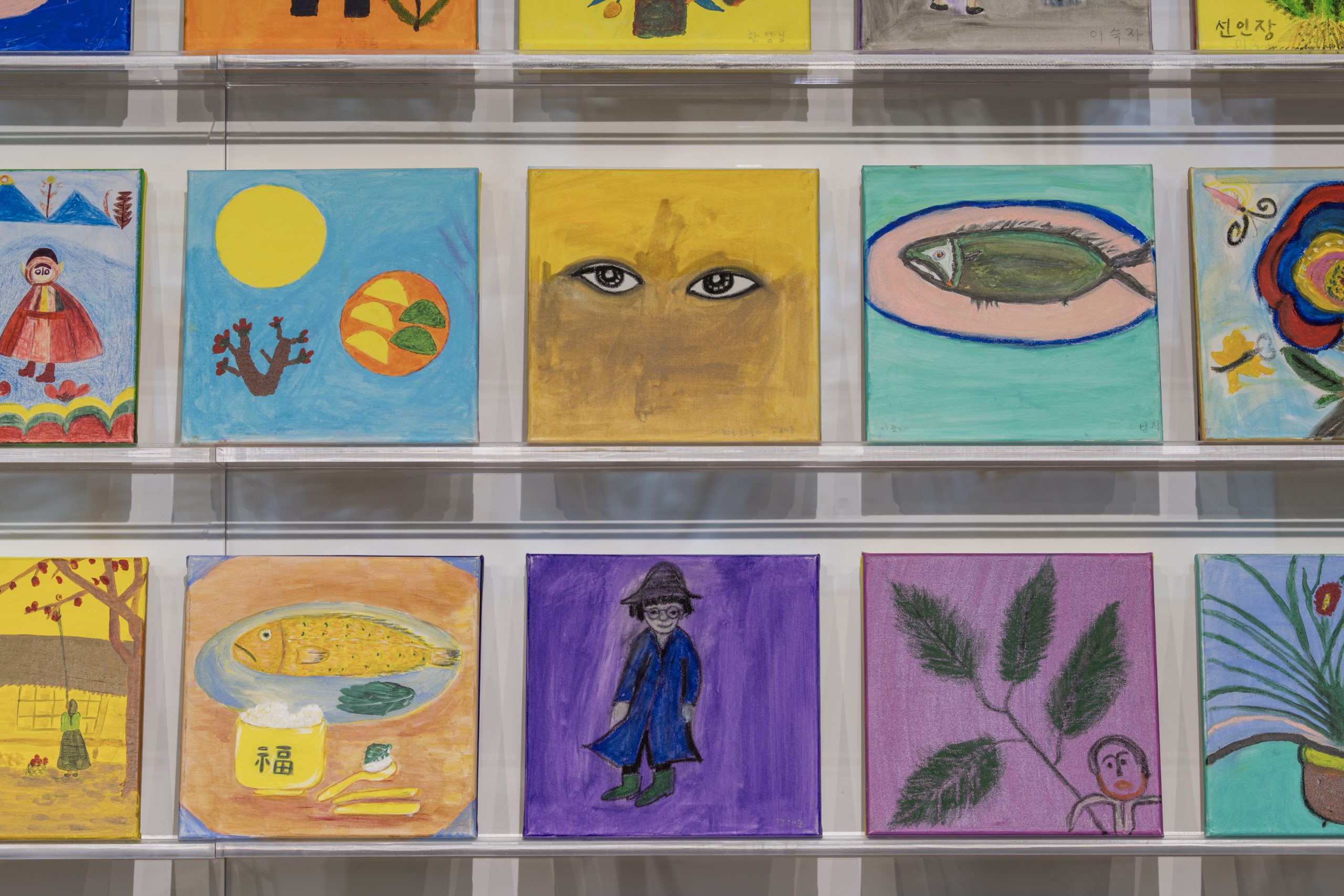 Colourful paintings made in workshops at May Mothers House
