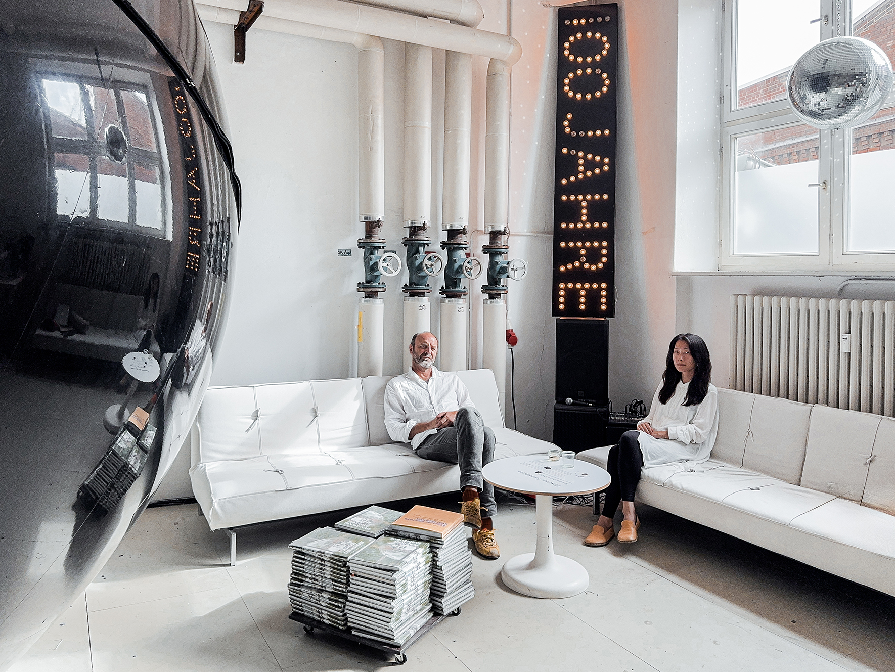 Marco Canevacci and Yena Young in their studio