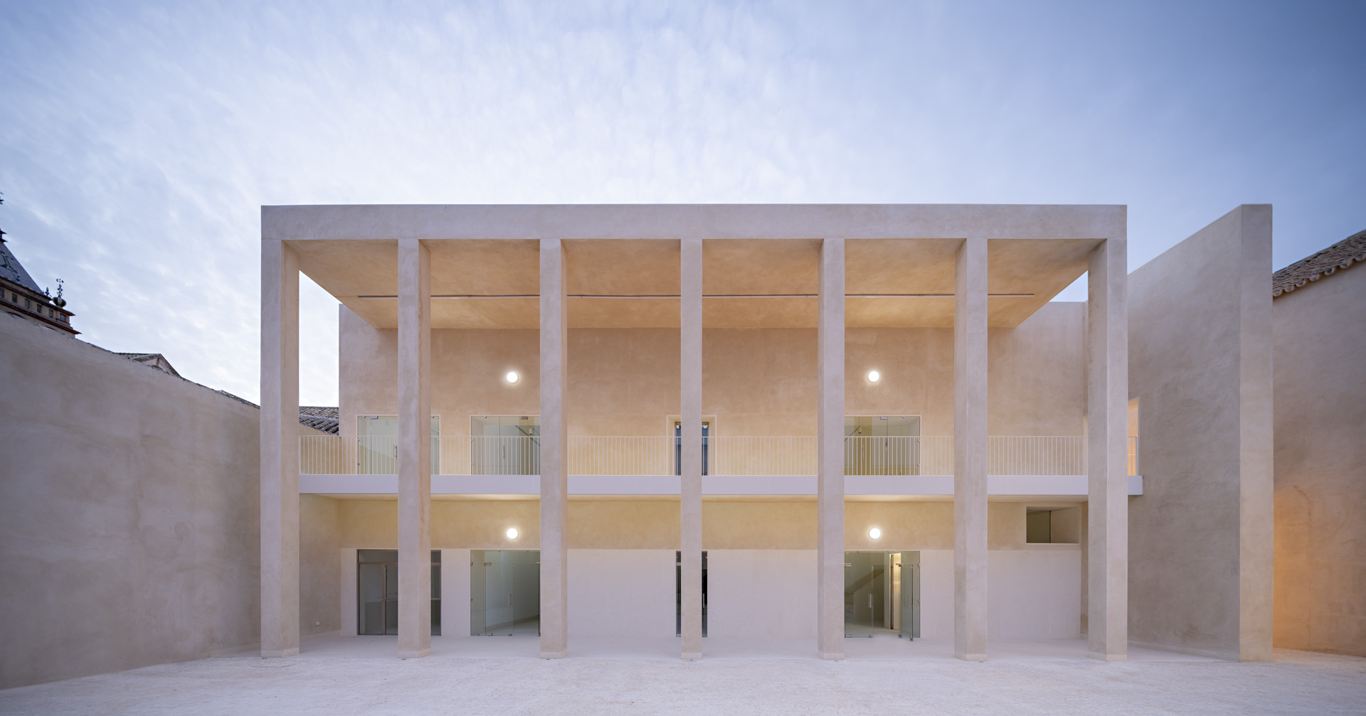 Frontal view of the courtyard facade at Marchena Archaeological Museum