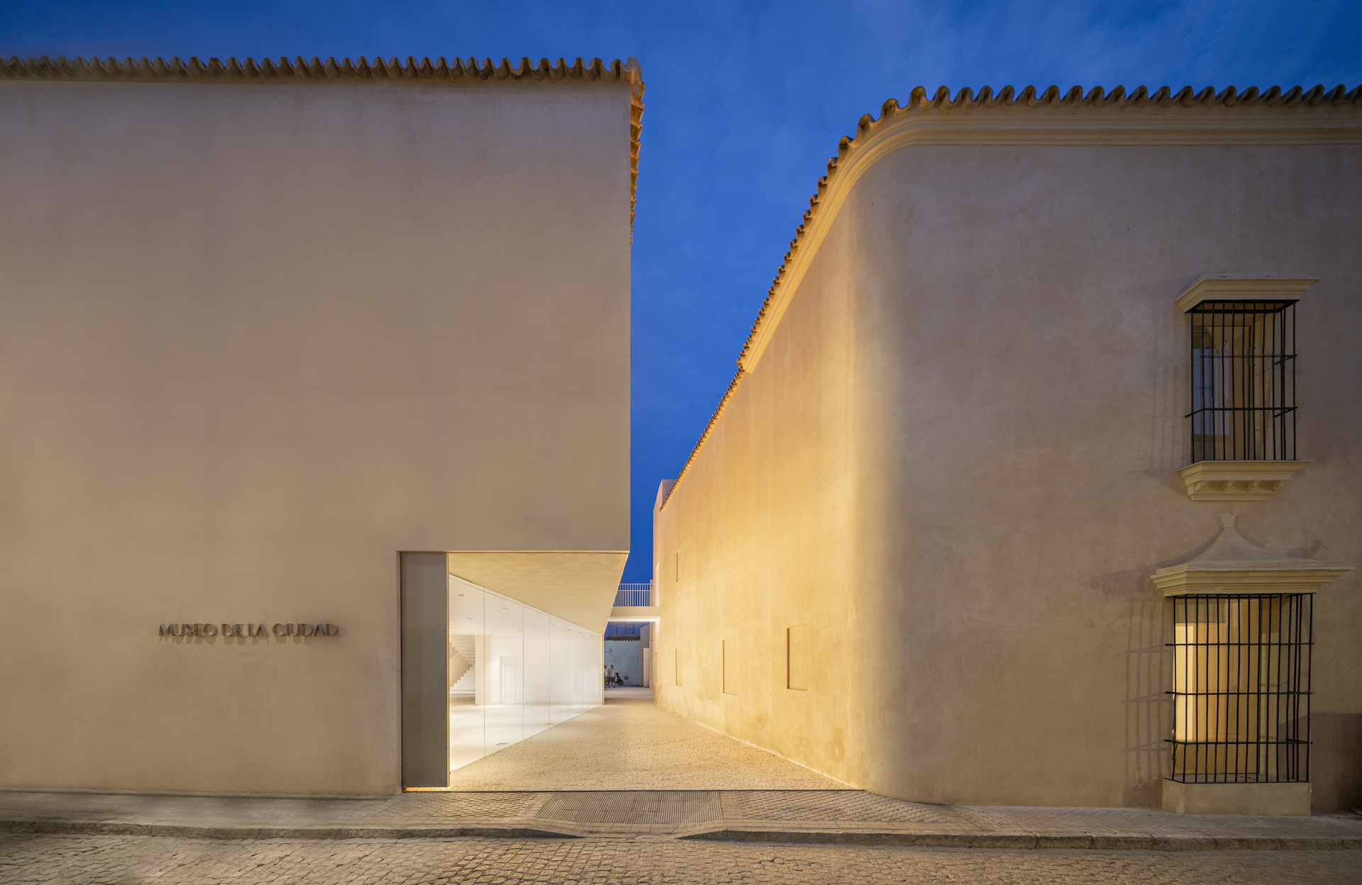 Reopened alleyway between the museum's historic buildings