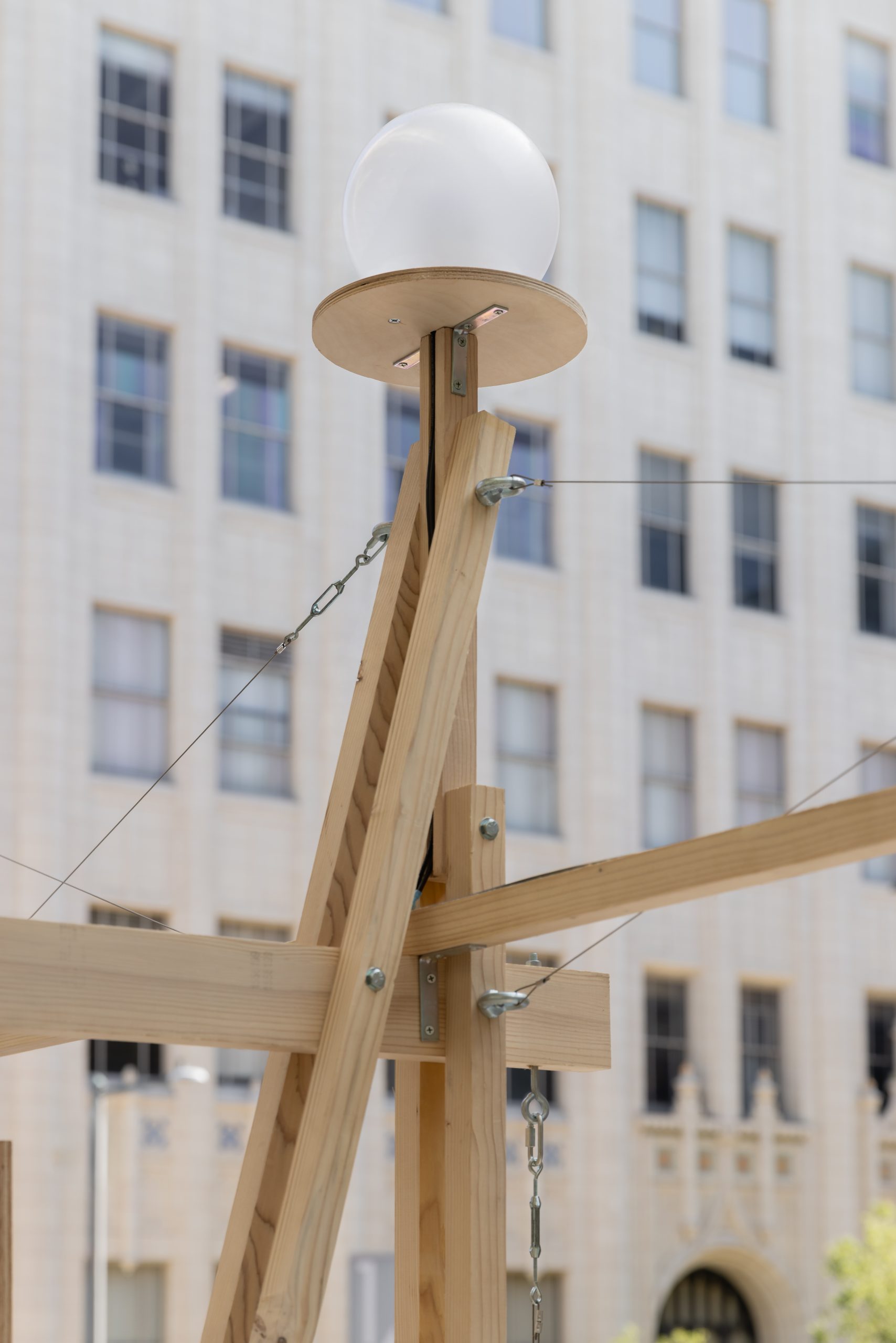 Globe light and timber post detail, Parts of Common