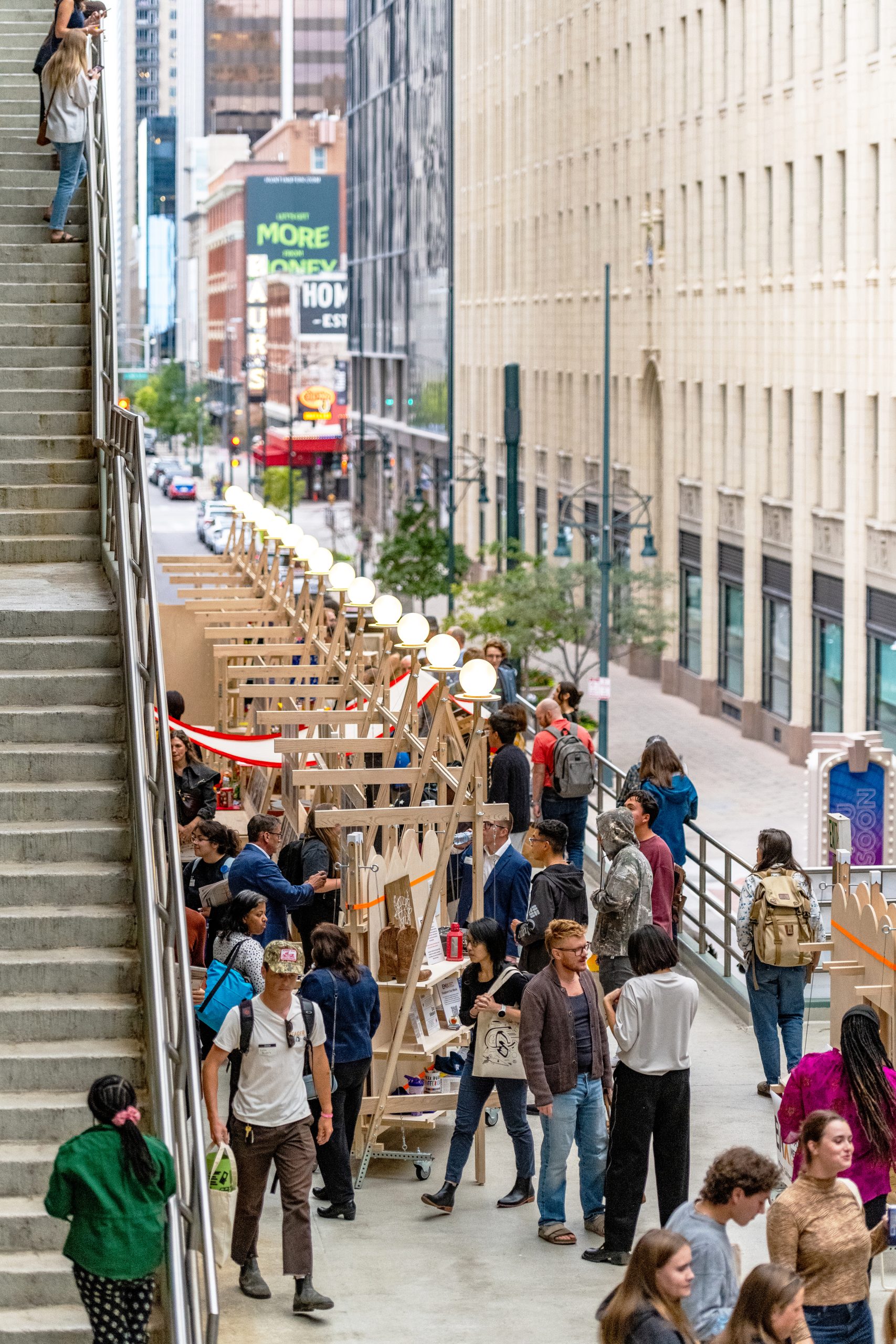 Crowds attending the community design festival, Parts of Common