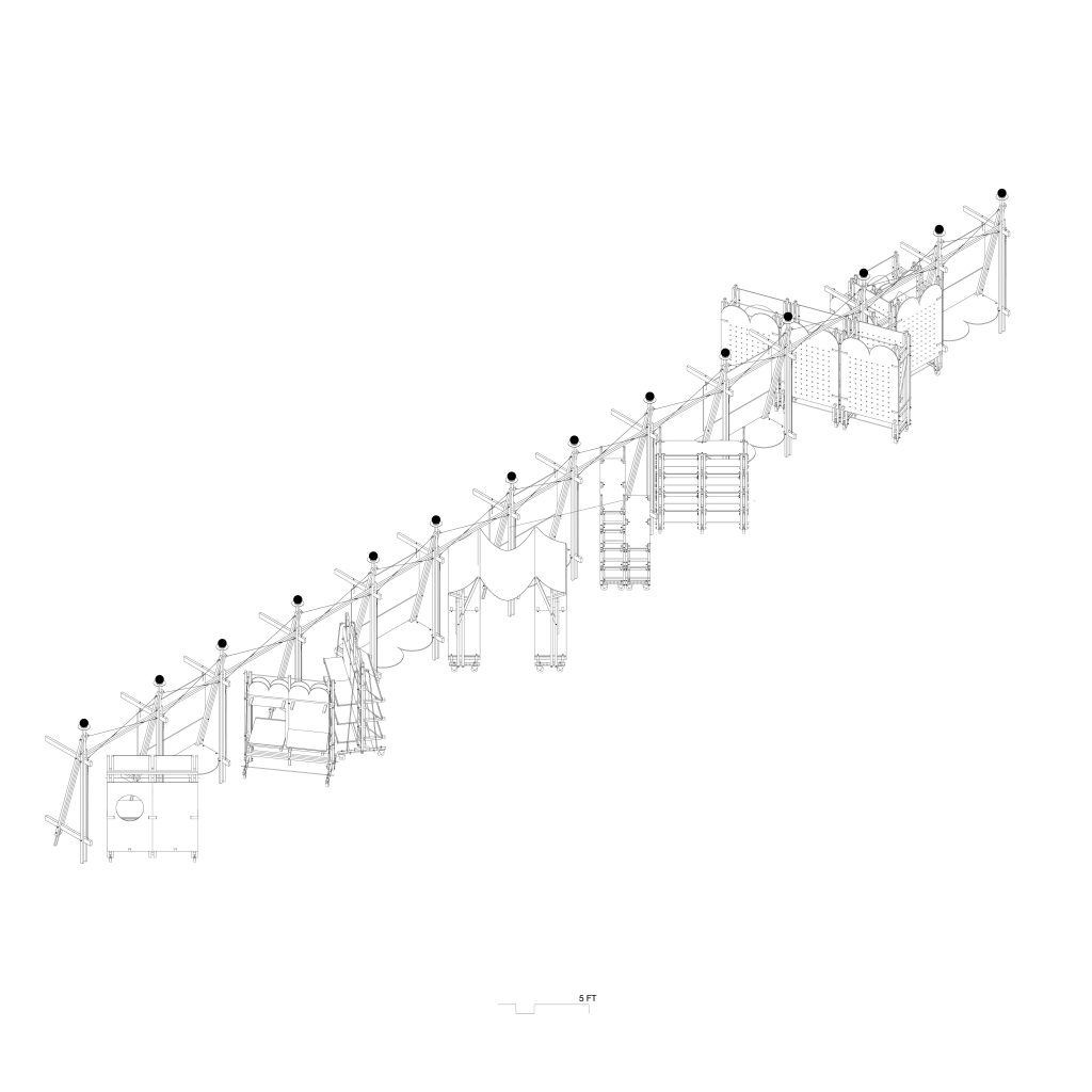 Isometric drawing of the complete installation, Parts of Common