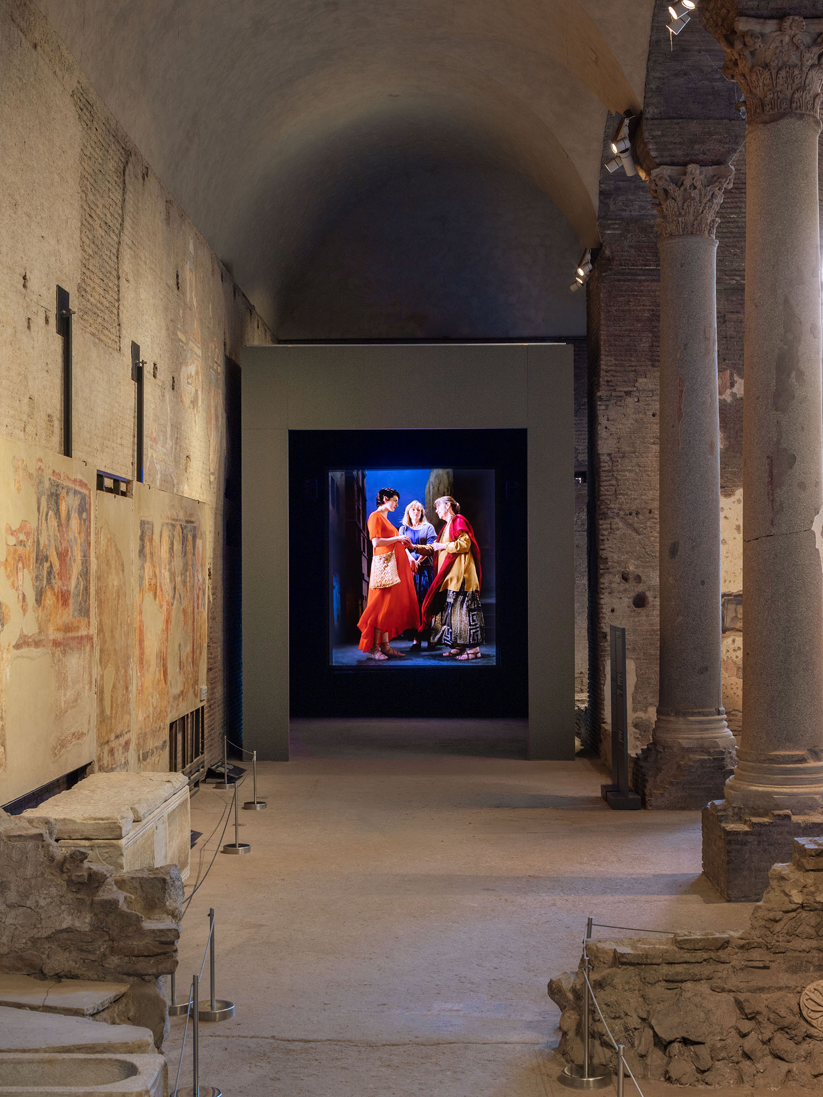 Bill Viola The Greeting installation by Alvisi Kirimoto at Santa Maria Antiqua