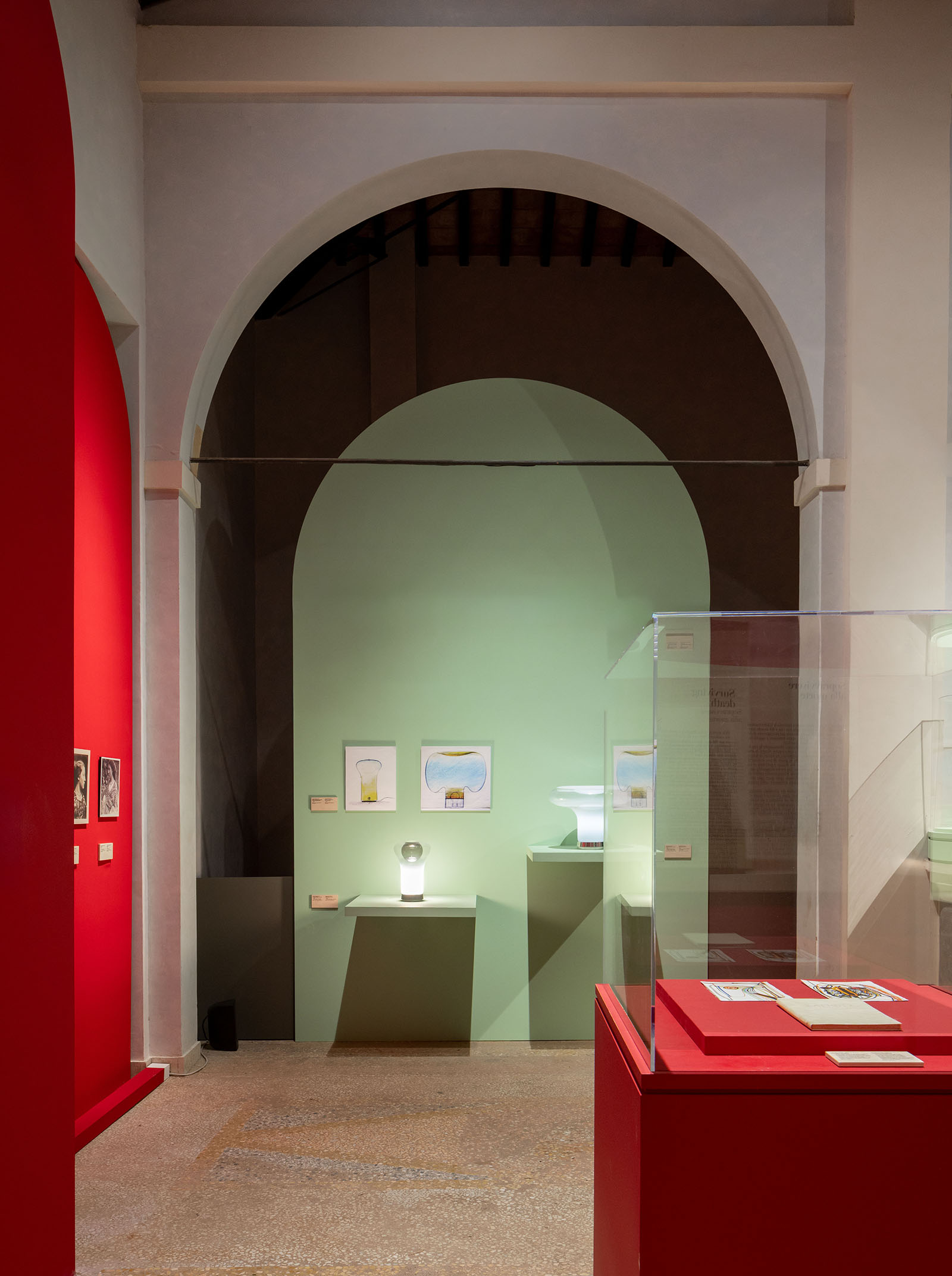 Sappho exhibition design by Alvisi Kirimoto at the Farnese Aviaries