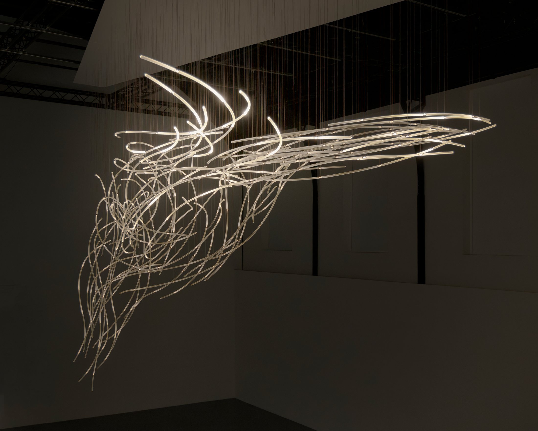 Curving illuminated rods and suspension wires in Aeolus