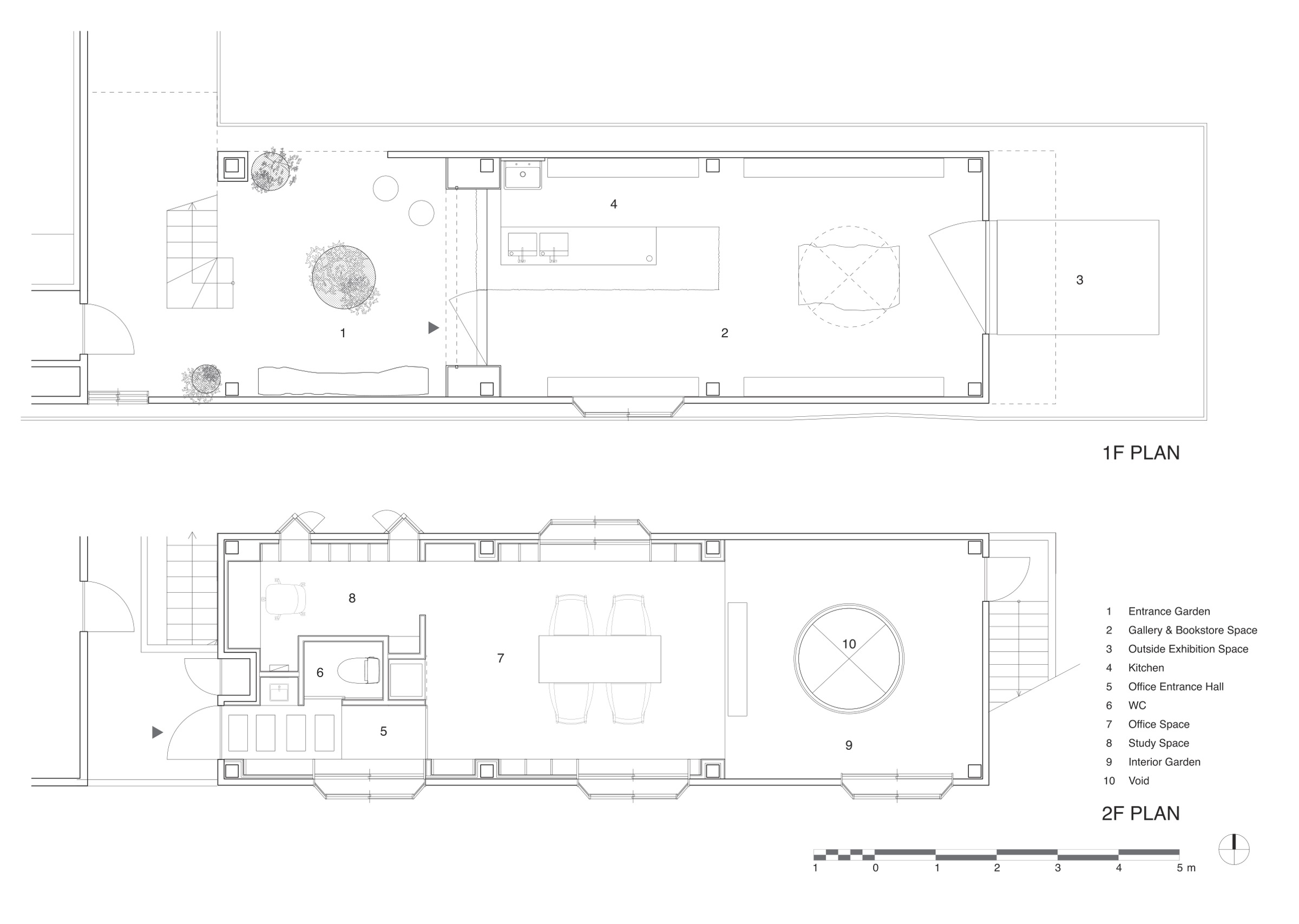 Maniwa first and second floor plans by Akta