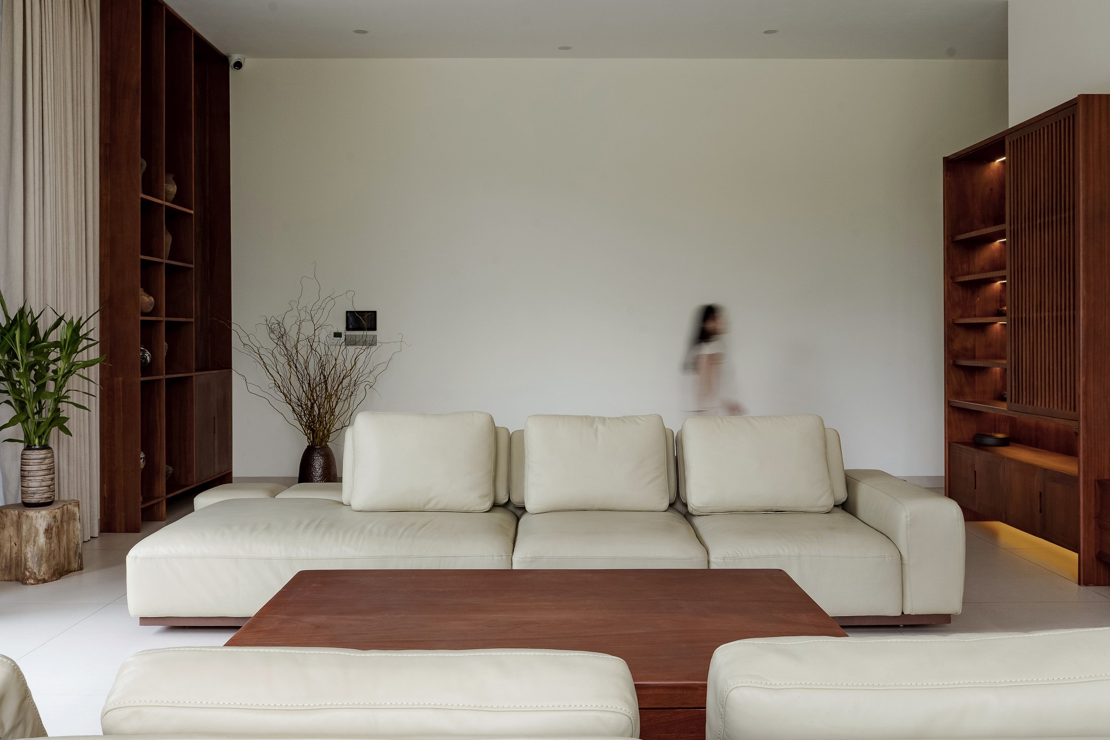 Interior and timber detailing at Hong Tien Garden Villa by COTAM Studio
