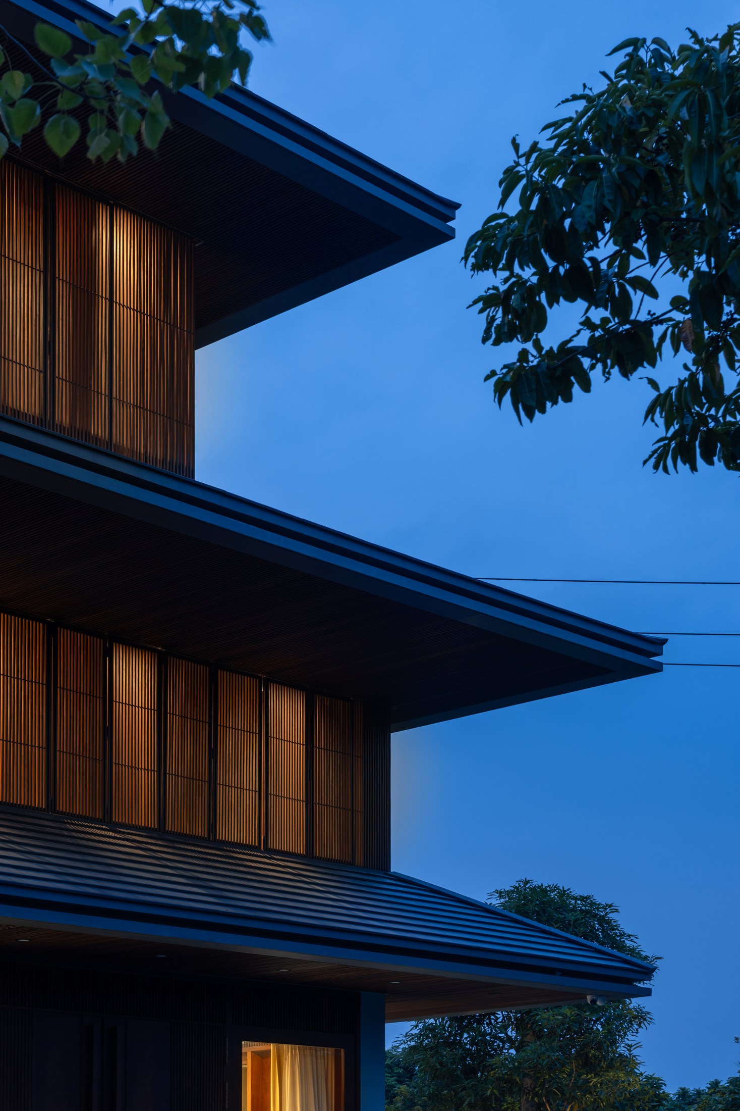 Interior and timber detailing at Hong Tien Garden Villa by COTAM Studio