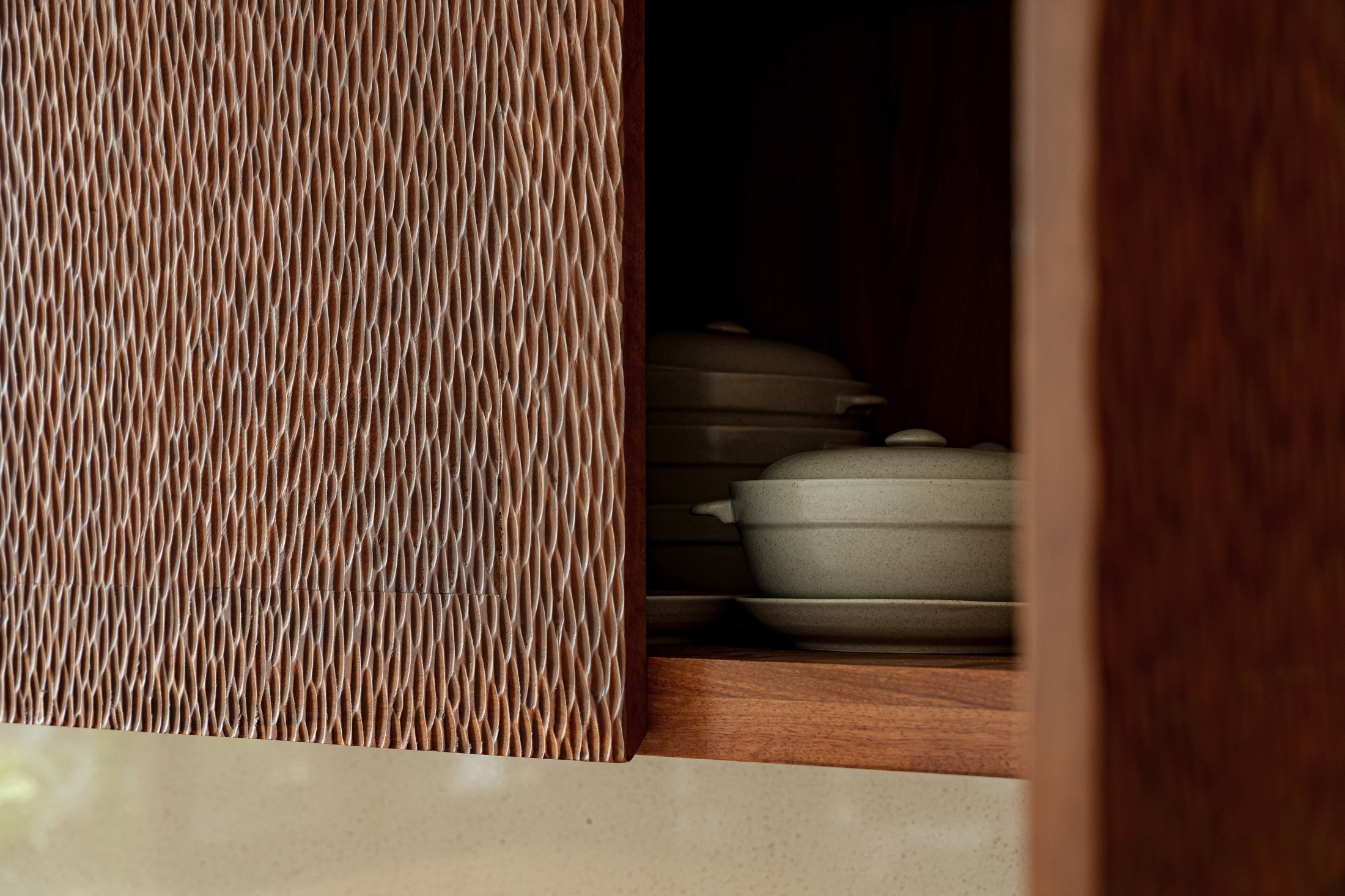 Interior and timber detailing at Hong Tien Garden Villa by COTAM Studio