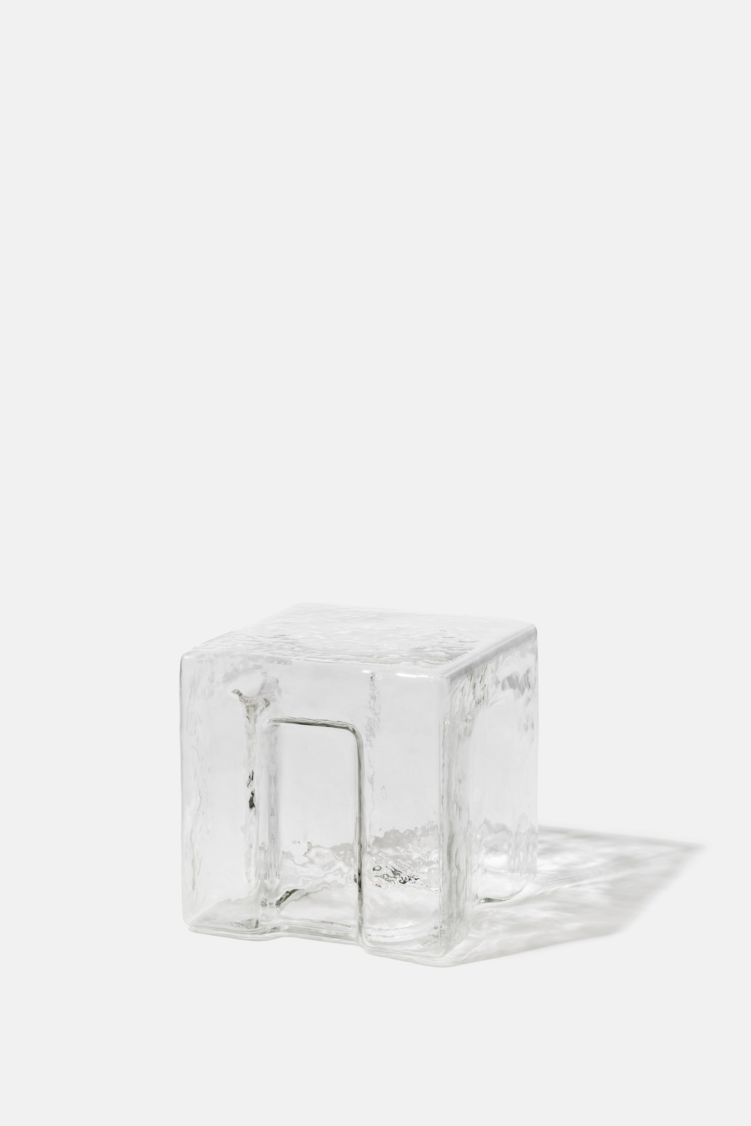 6:AM Batch hand-blown glass stool and side table