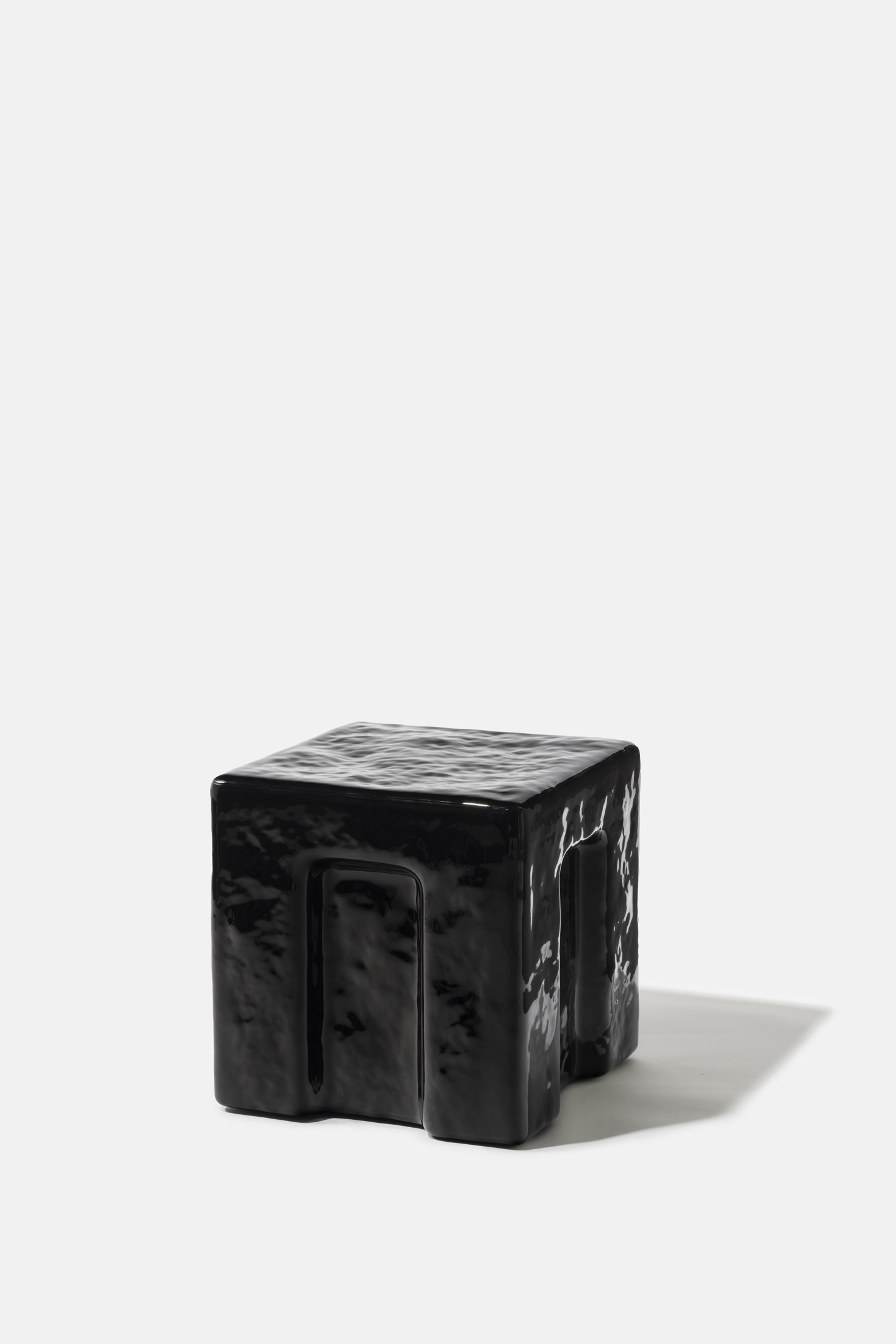 6:AM Batch hand-blown glass stool and side table