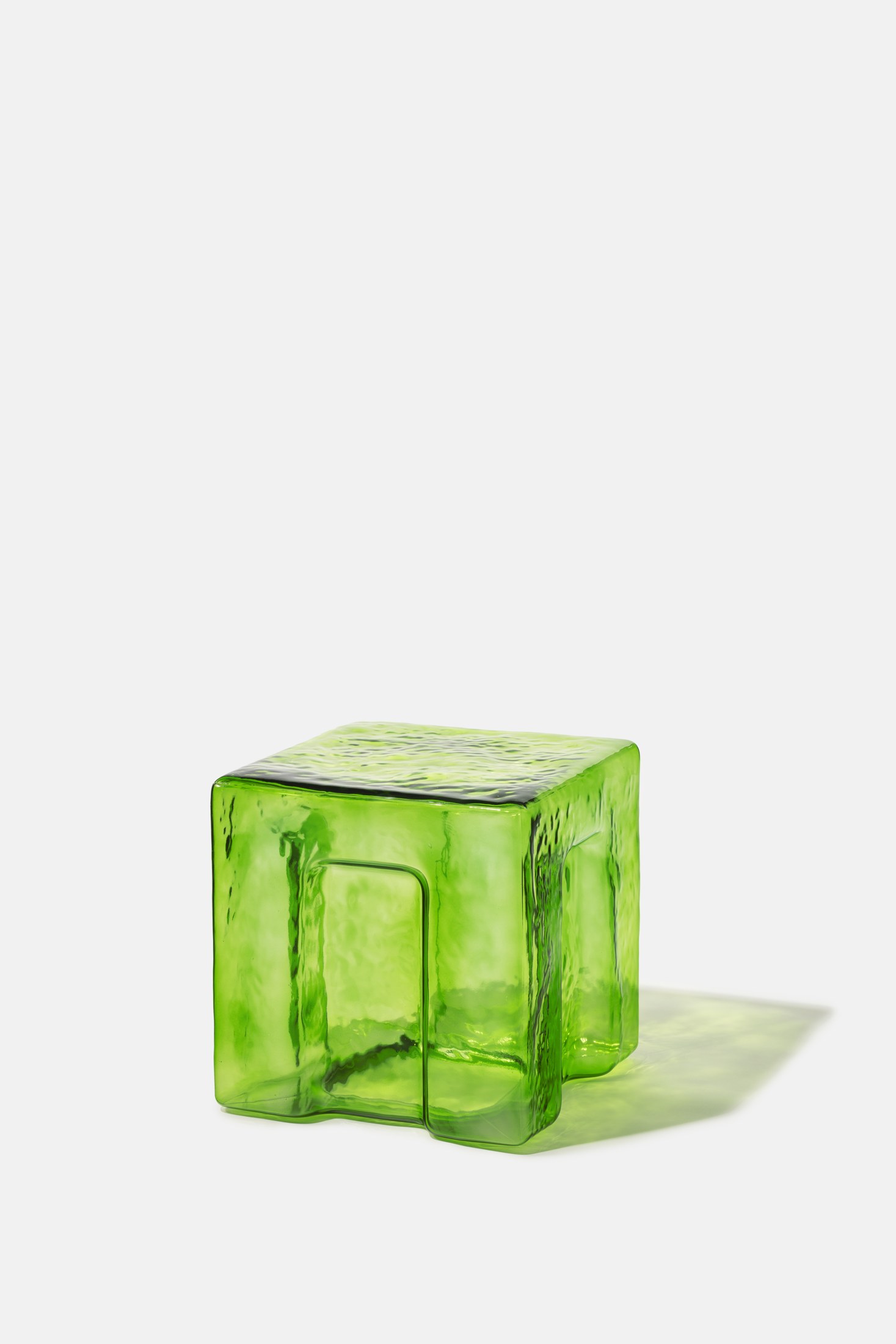 6:AM Batch hand-blown glass stool and side table