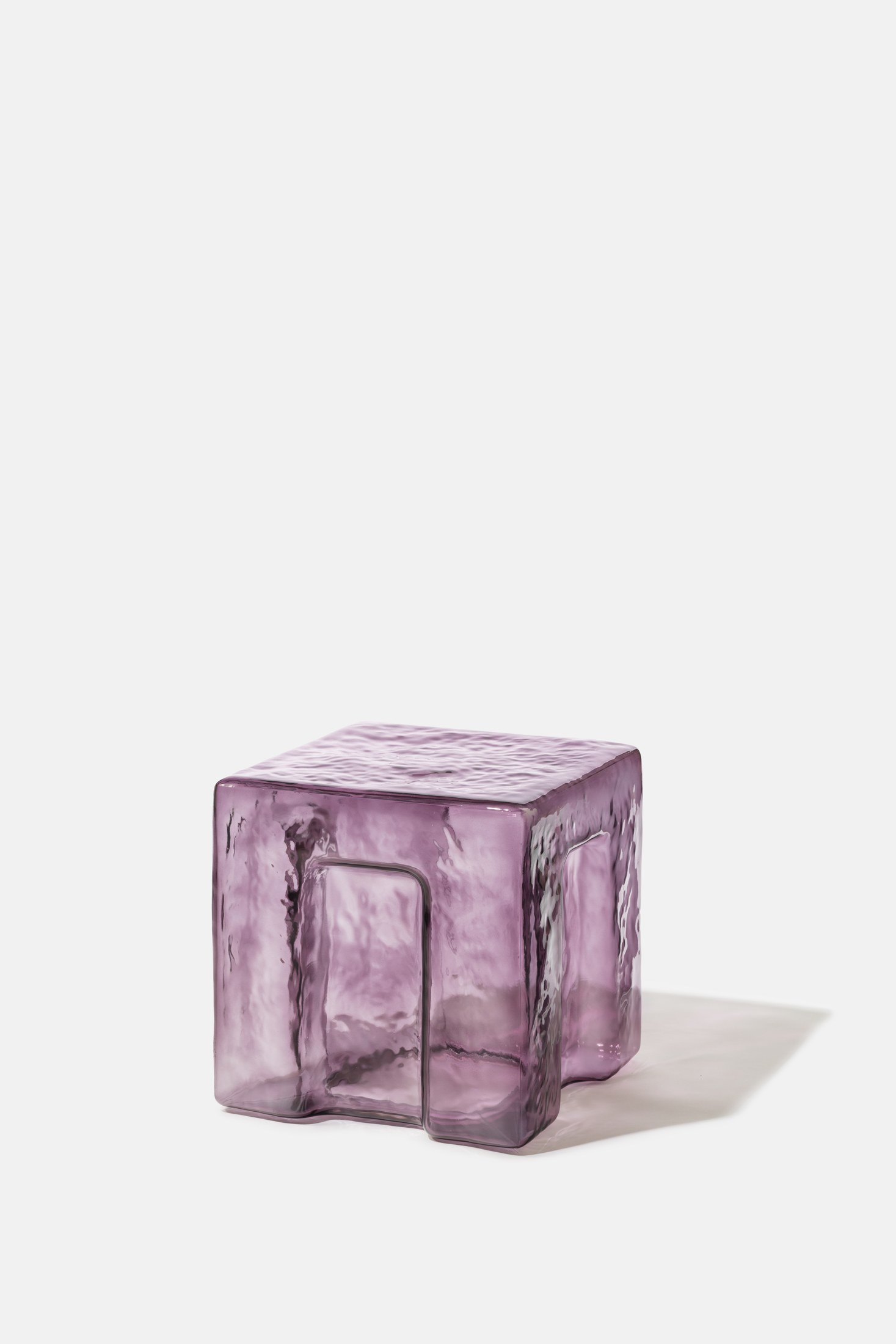 6:AM Batch hand-blown glass stool and side table
