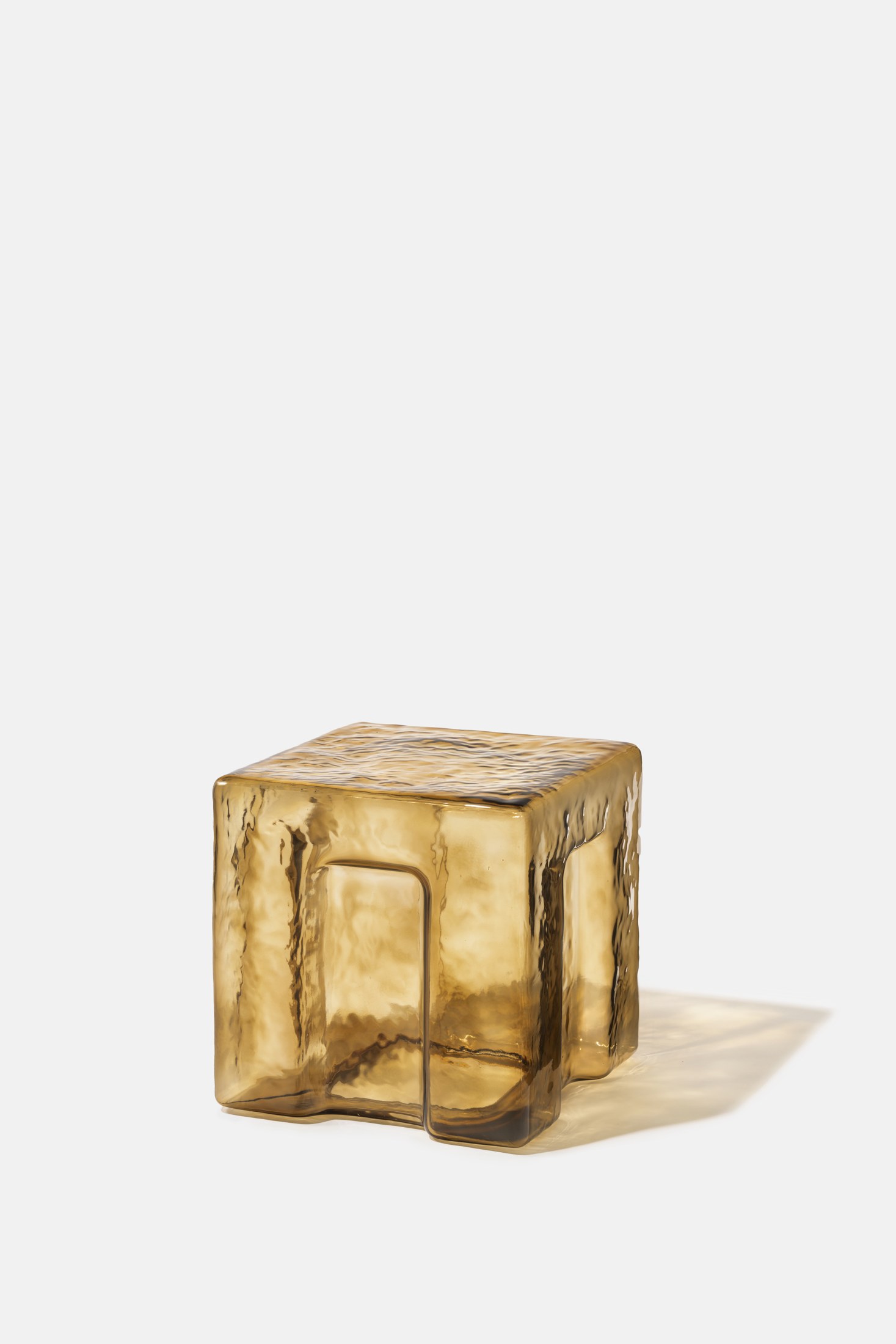 6:AM Batch hand-blown glass stool and side table