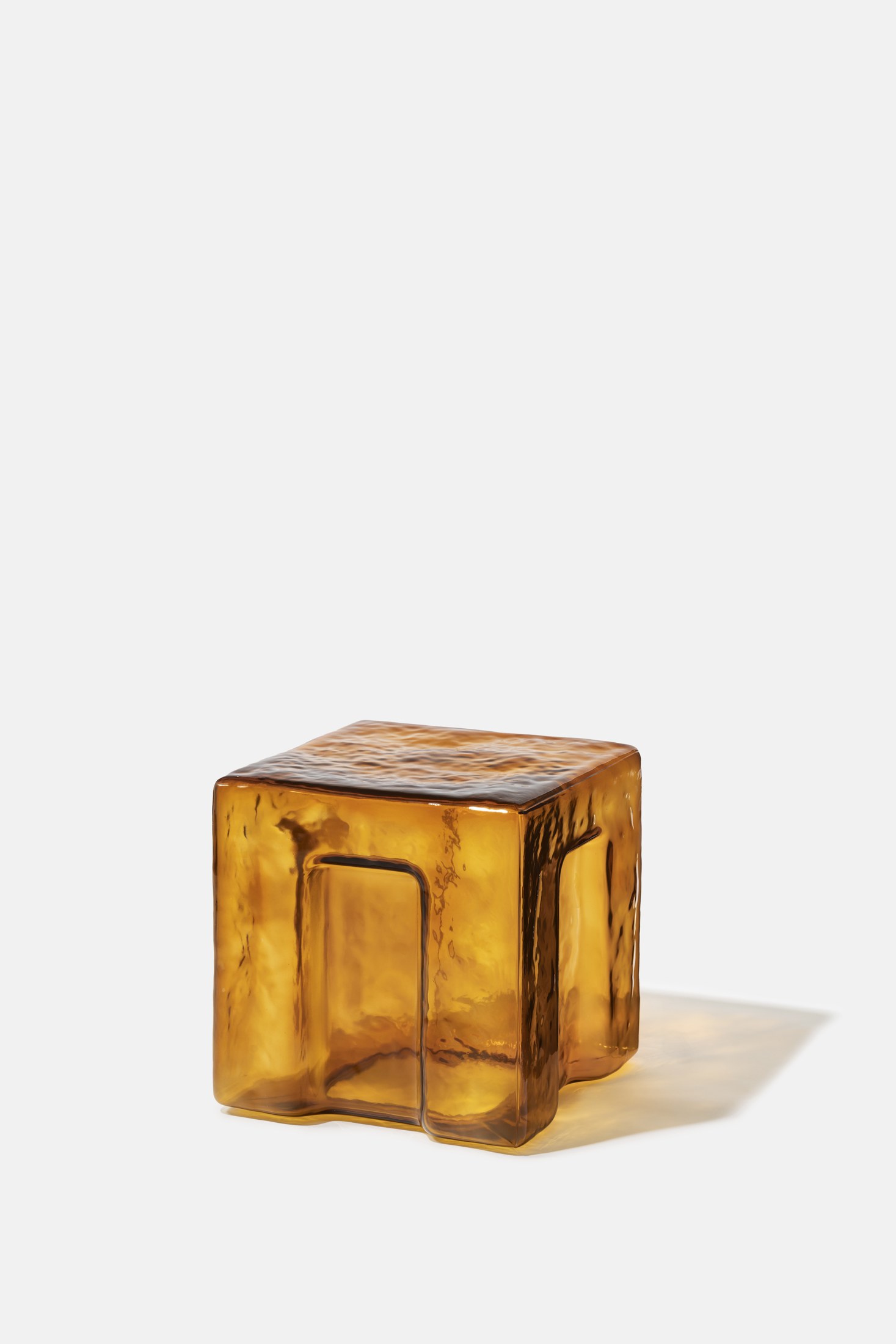 6:AM Batch hand-blown glass stool and side table