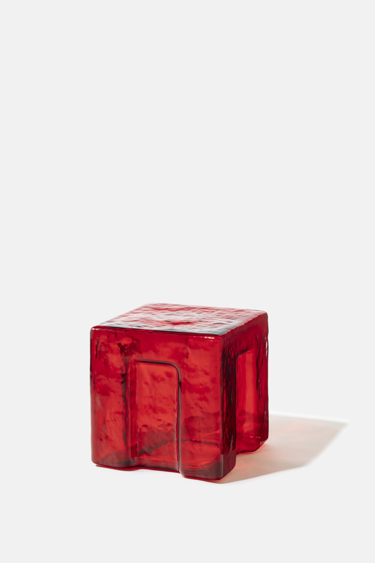 6:AM Batch hand-blown glass stool and side table