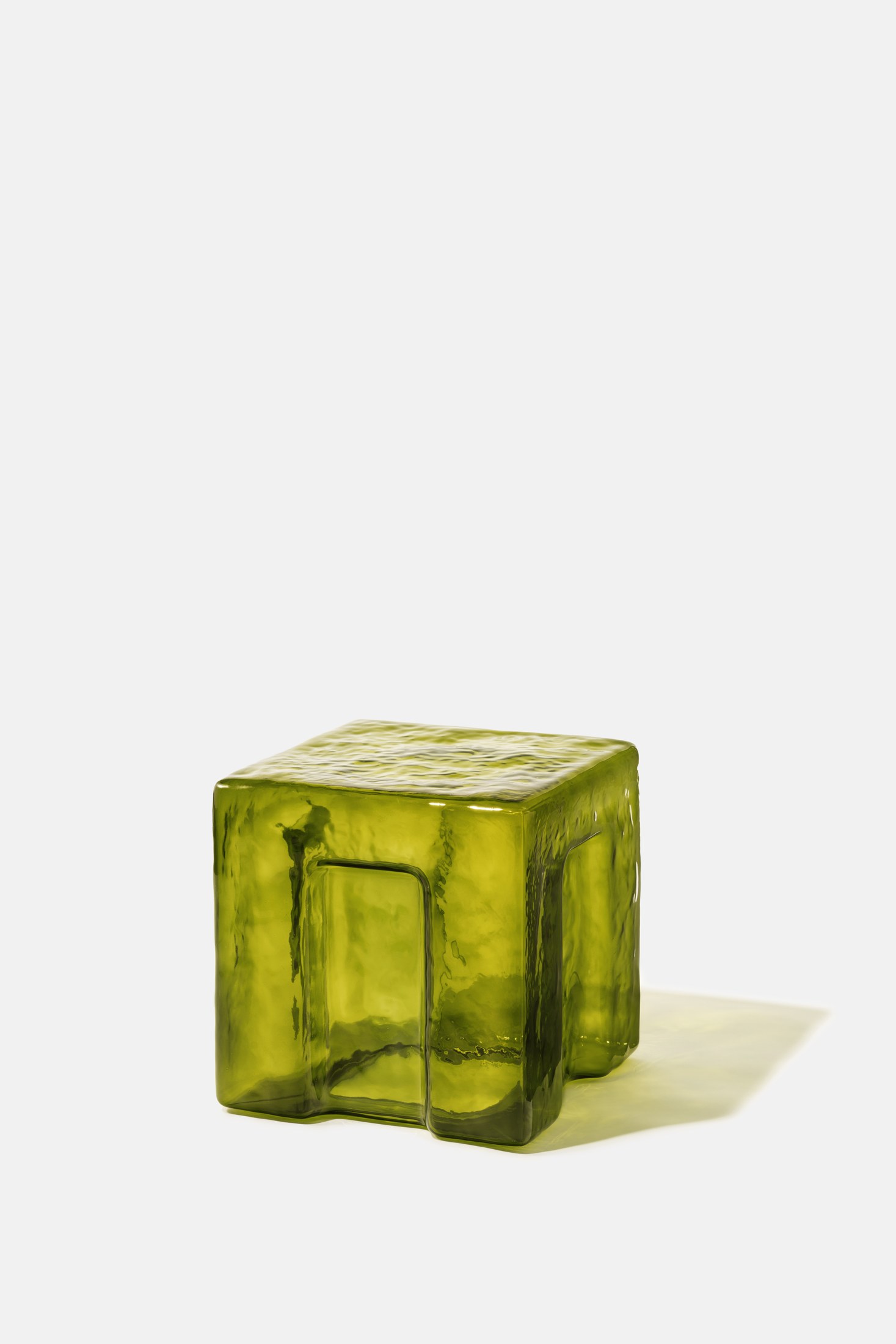 6:AM Batch hand-blown glass stool and side table
