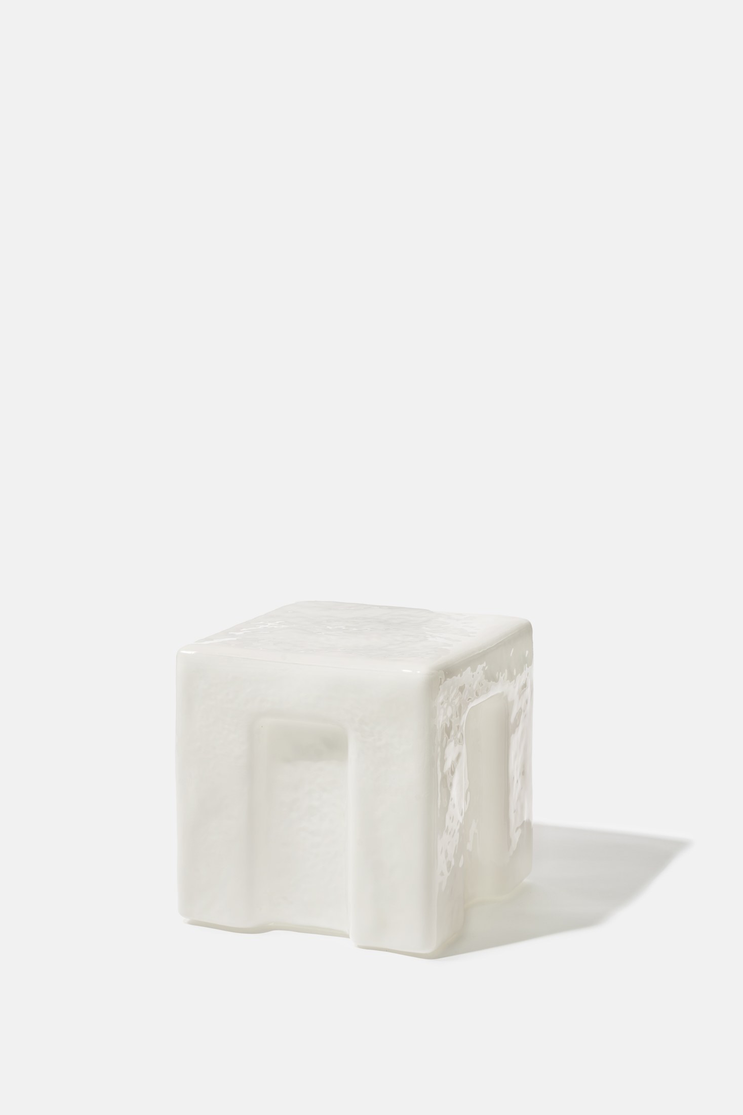 6:AM Batch hand-blown glass stool and side table
