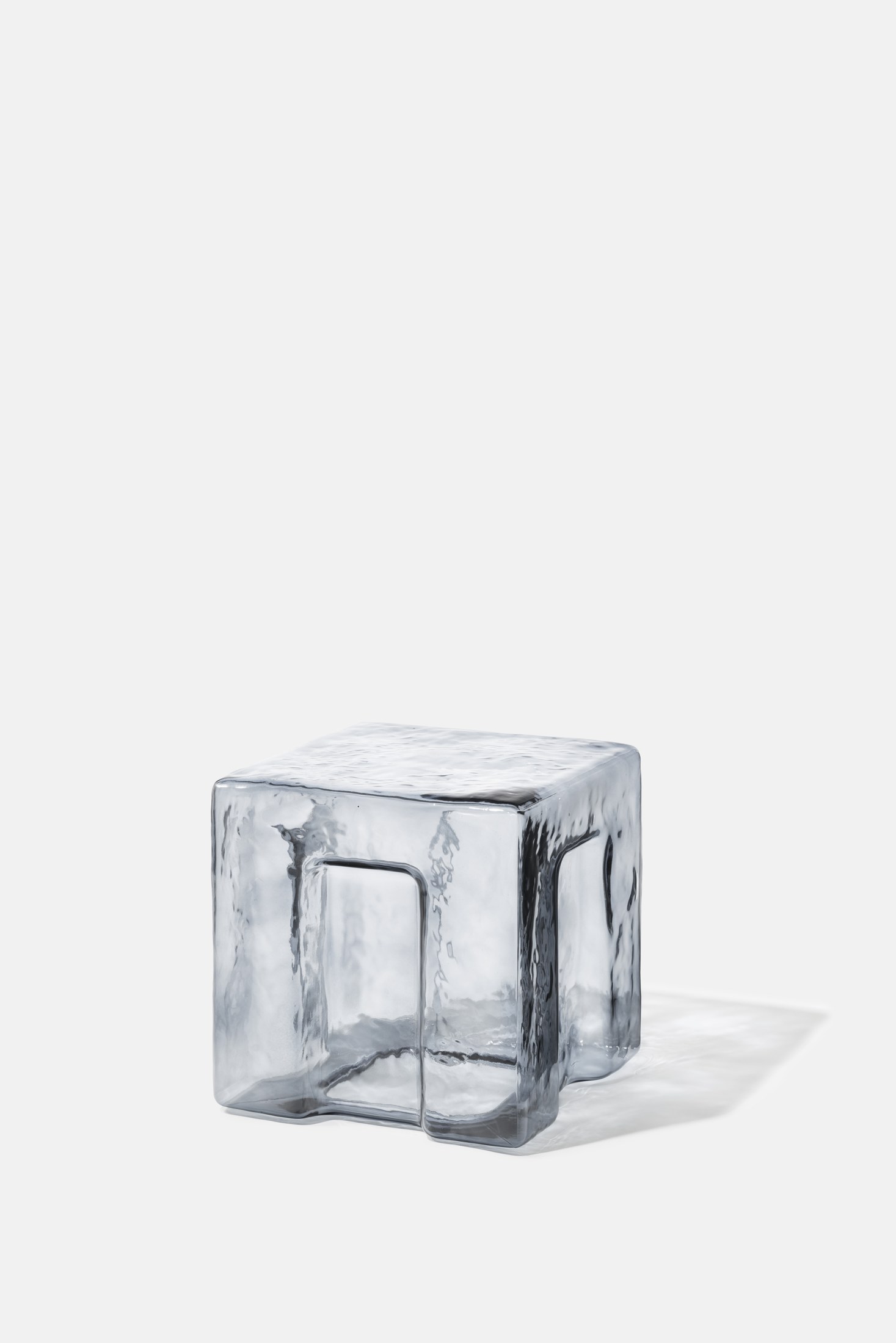 6:AM Batch hand-blown glass stool and side table