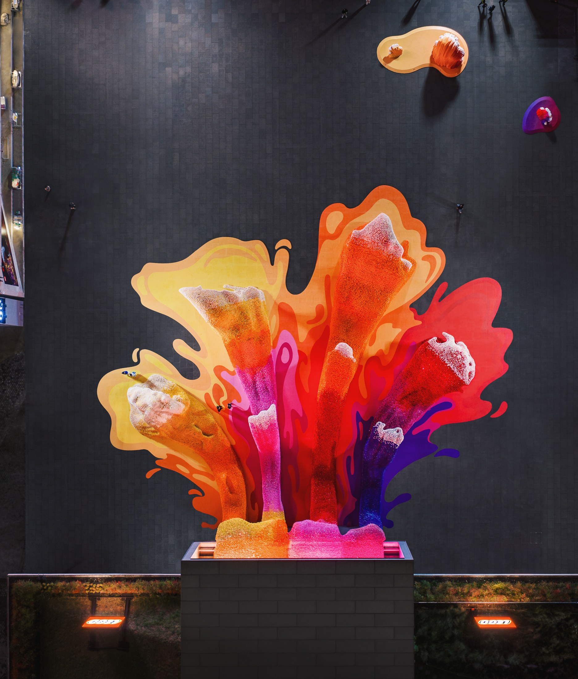 Overhead view of the flower wave extending from TANK Shanghai