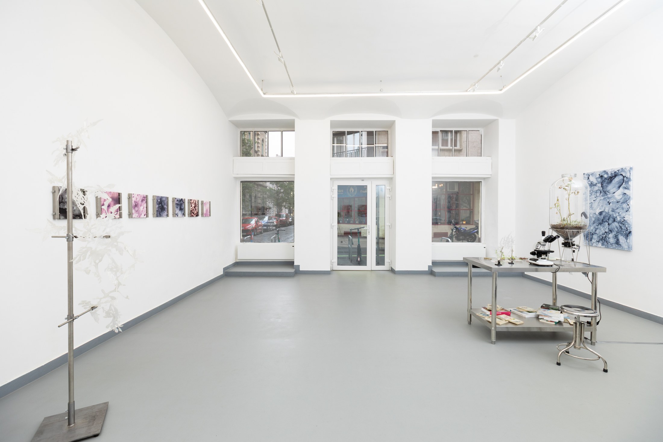 View through the exhibition towards the gallery entrance