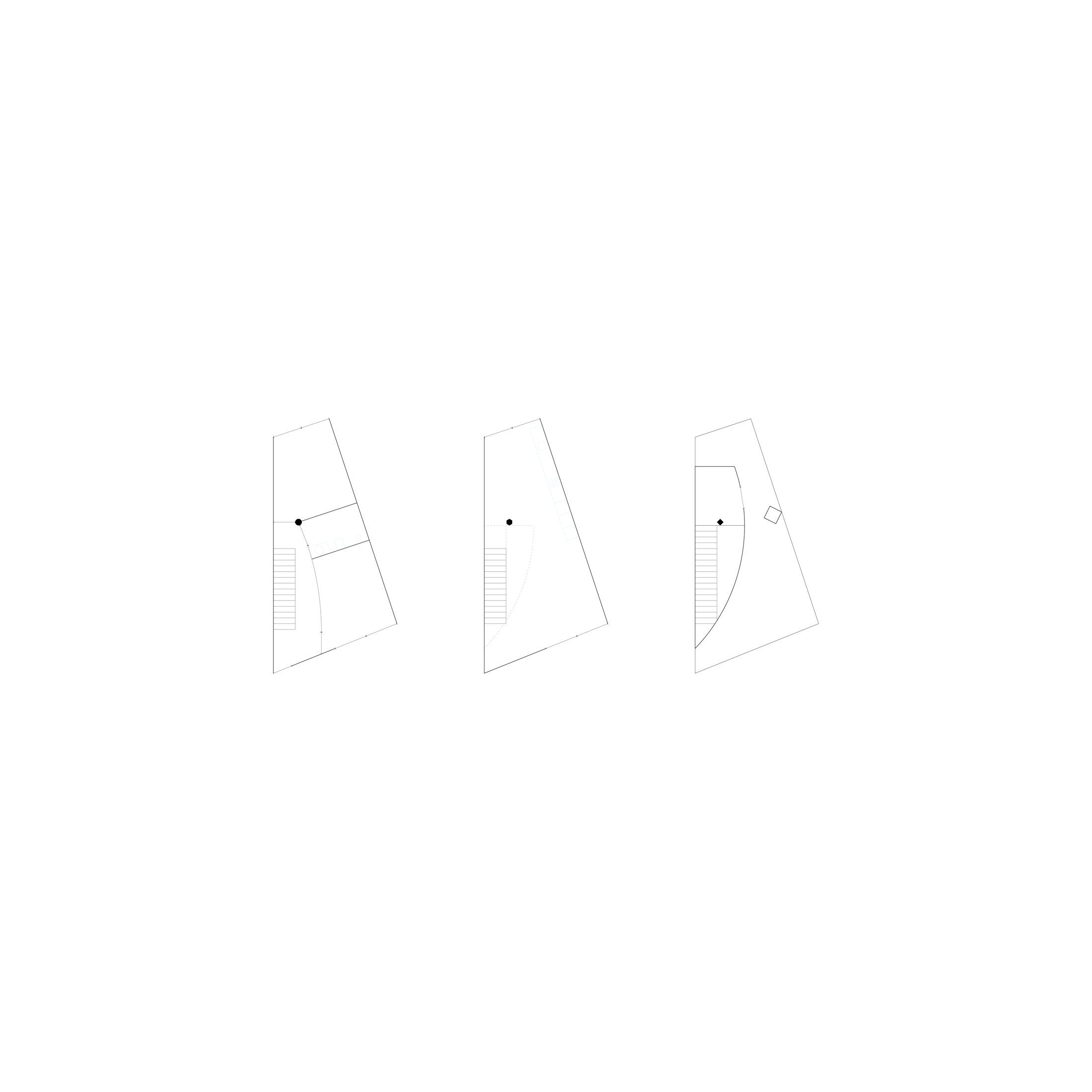 plans at House around a column by fala