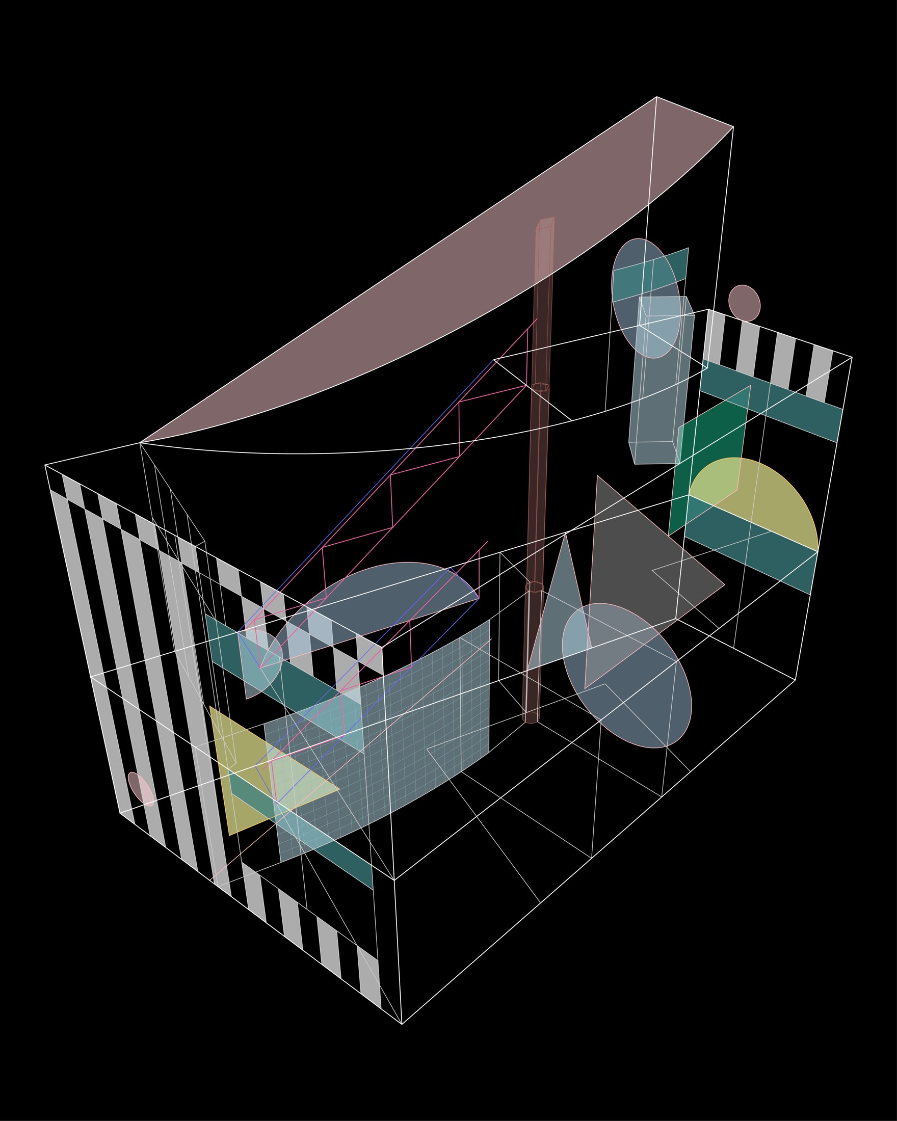 wireframe at House around a column by fala