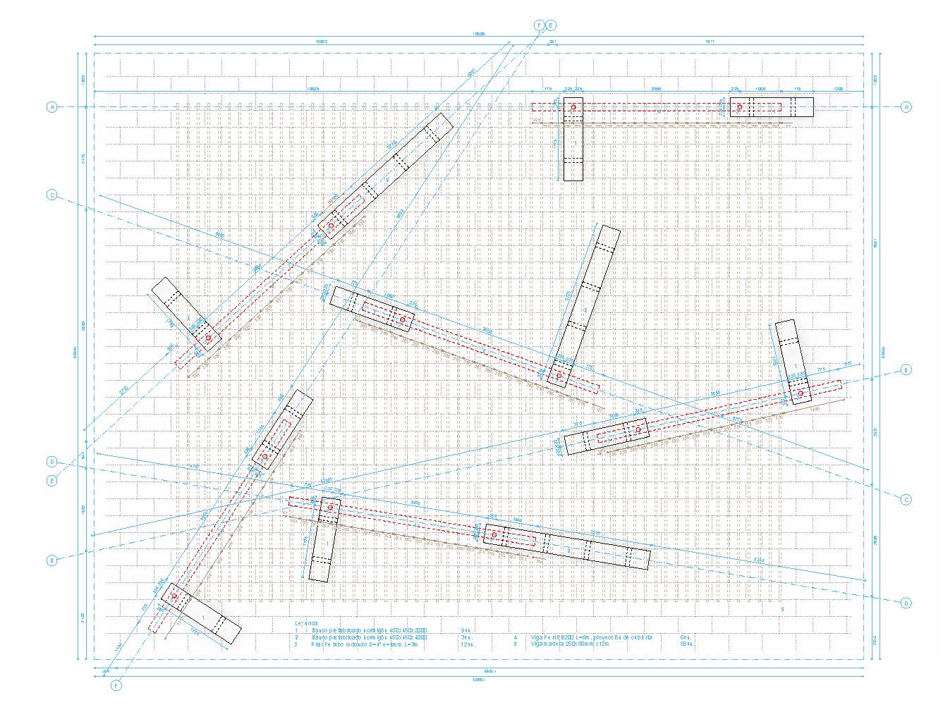Una sombra improbable architectural proposal, plan drawing
