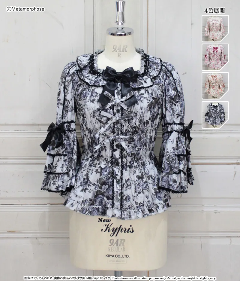 【予約】ロザリースクエアあき姫袖ブラウス