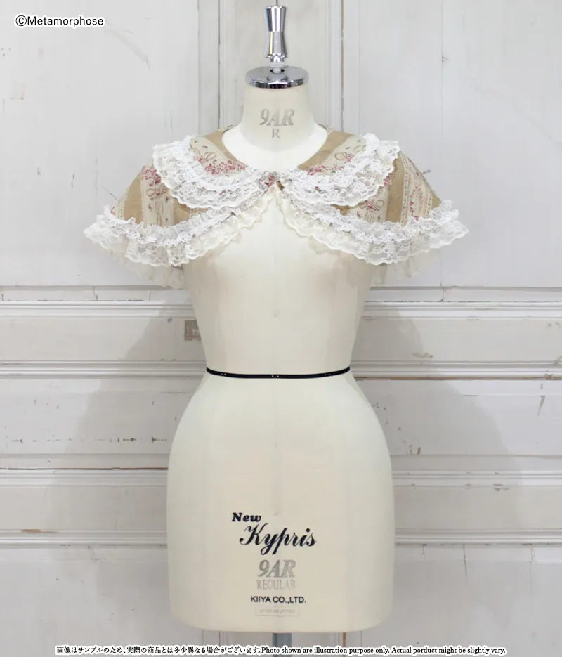 予約☆1期】【プラスサイズ】アンティークブーケ ケープ