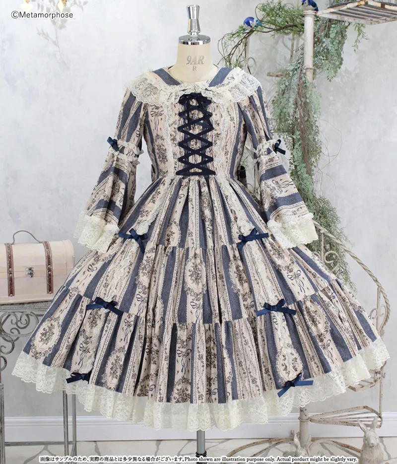 予約☆1期】アンティークブーケ 姫袖ワンピース - ワンピース