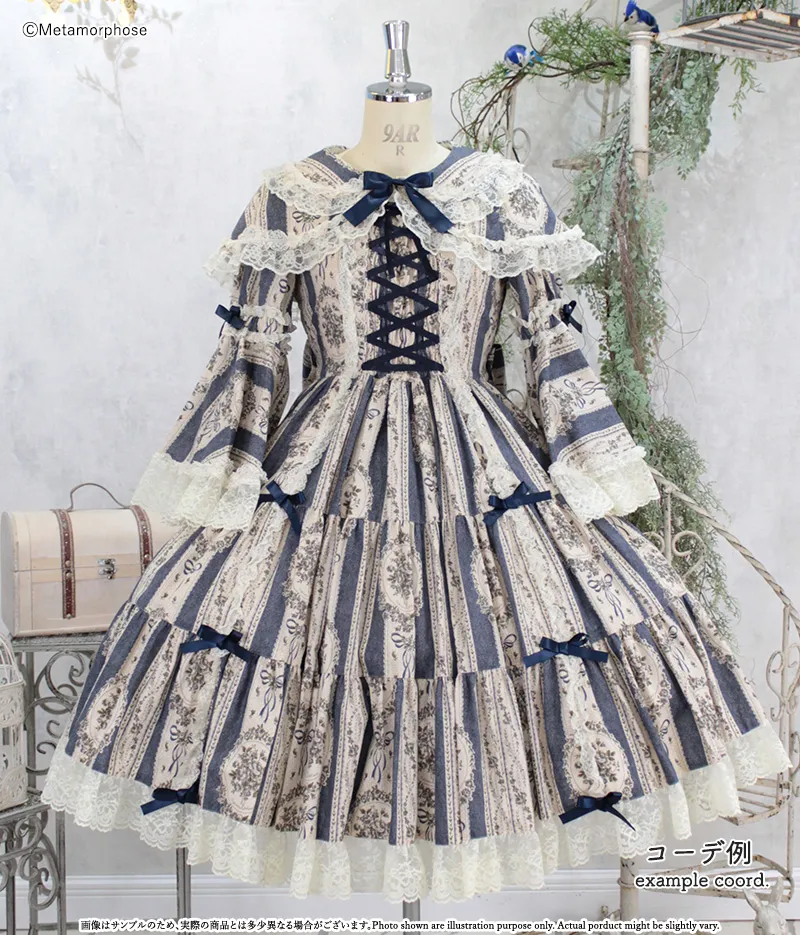 メタモルフォーゼ♥アンティークブーケワンピース 予約☆1期】アンティークブーケ 姫袖ワンピース | metamorphose temps
