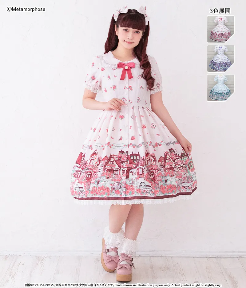 Maison des roses～美しき街並み～半袖ワンピース