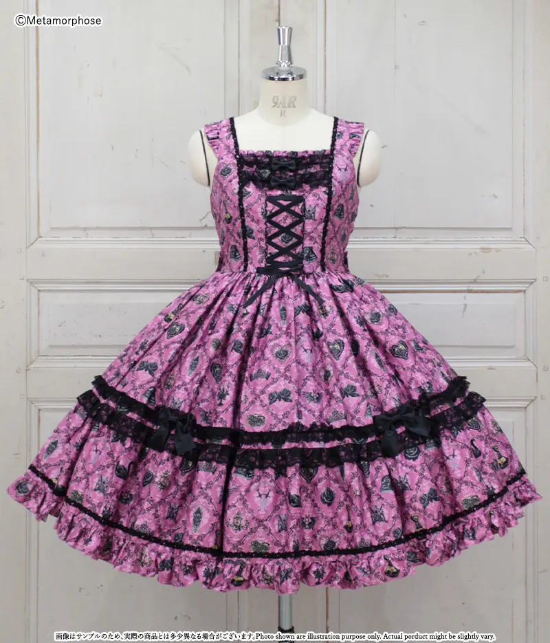 Plus Size] Queen of Darkness and Thorns Fill Lace JSK