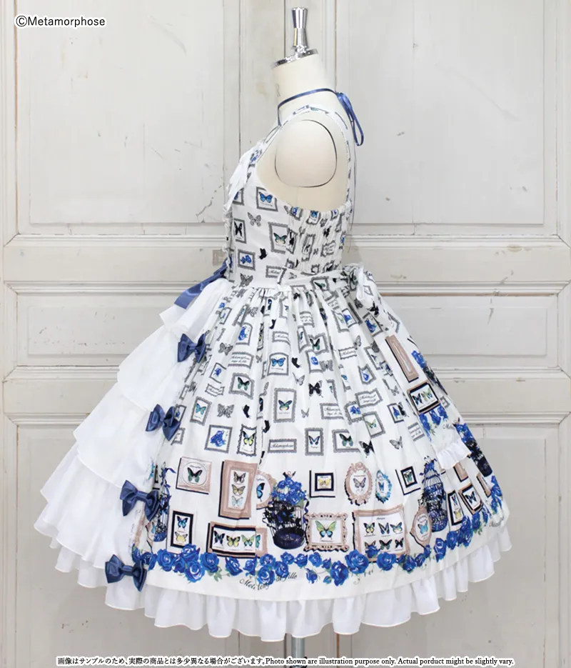 Plus Size] ButterflyMuseum Front Ruffle Ribbon JSK | Metamorphose