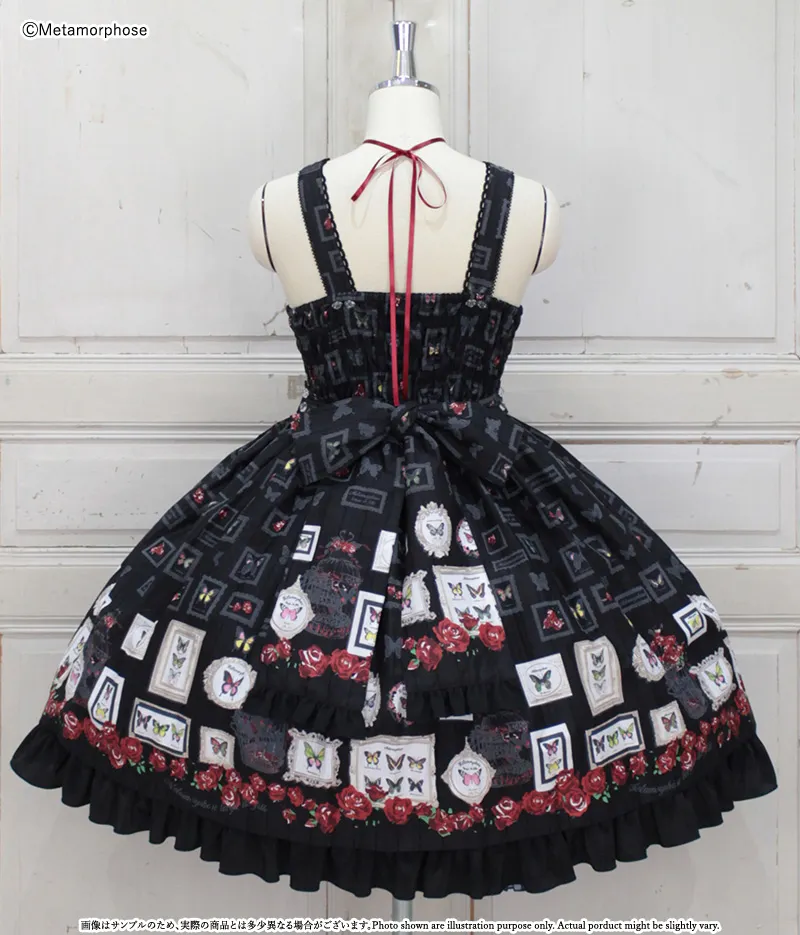 Plus Size] ButterflyMuseum Front Ruffle Ribbon JSK | Metamorphose