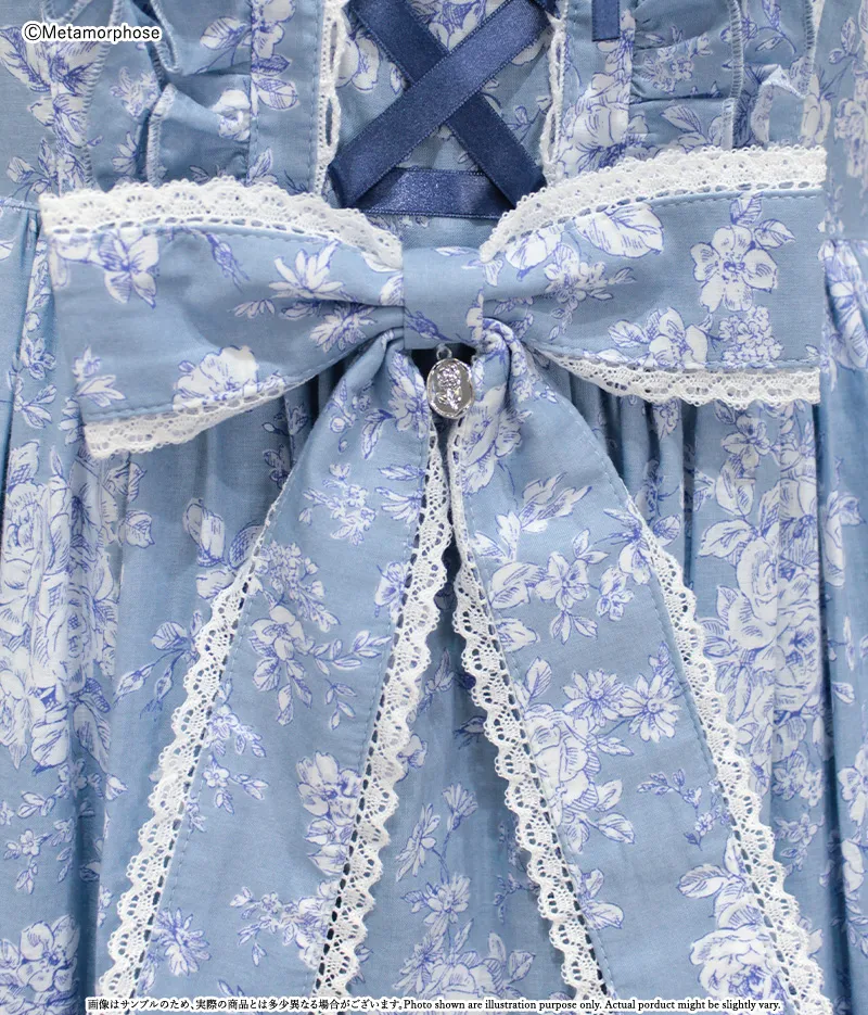プラスサイズ】Toile de Jouy Bouquet ロングジャンパースカート