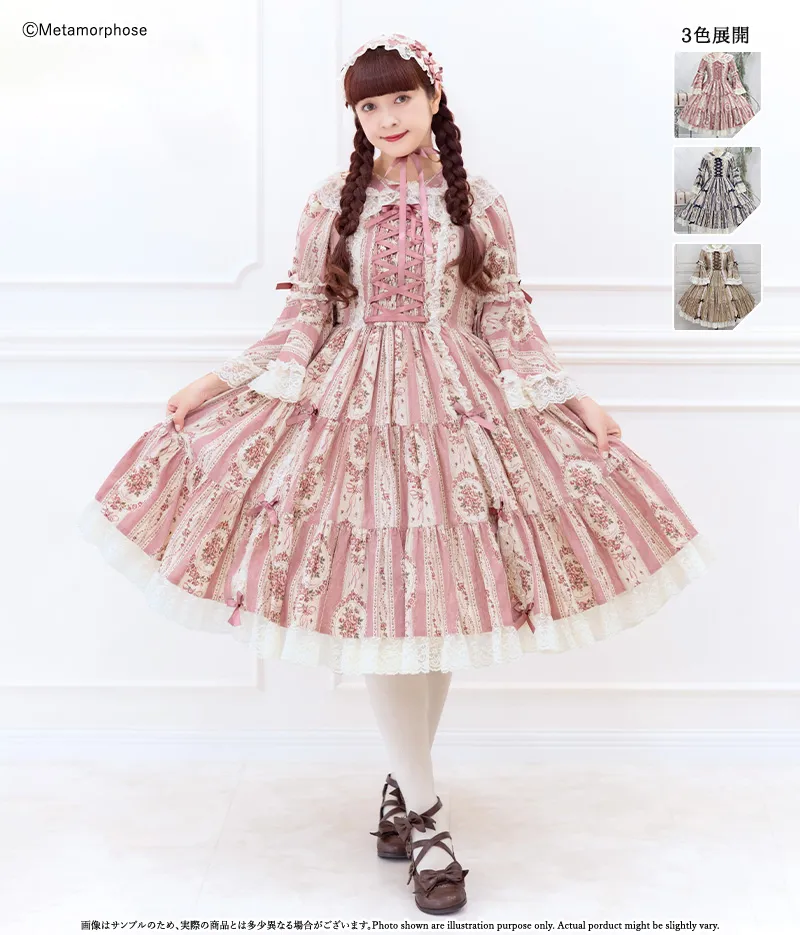【予約★１期】アンティークブーケ 姫袖ワンピース