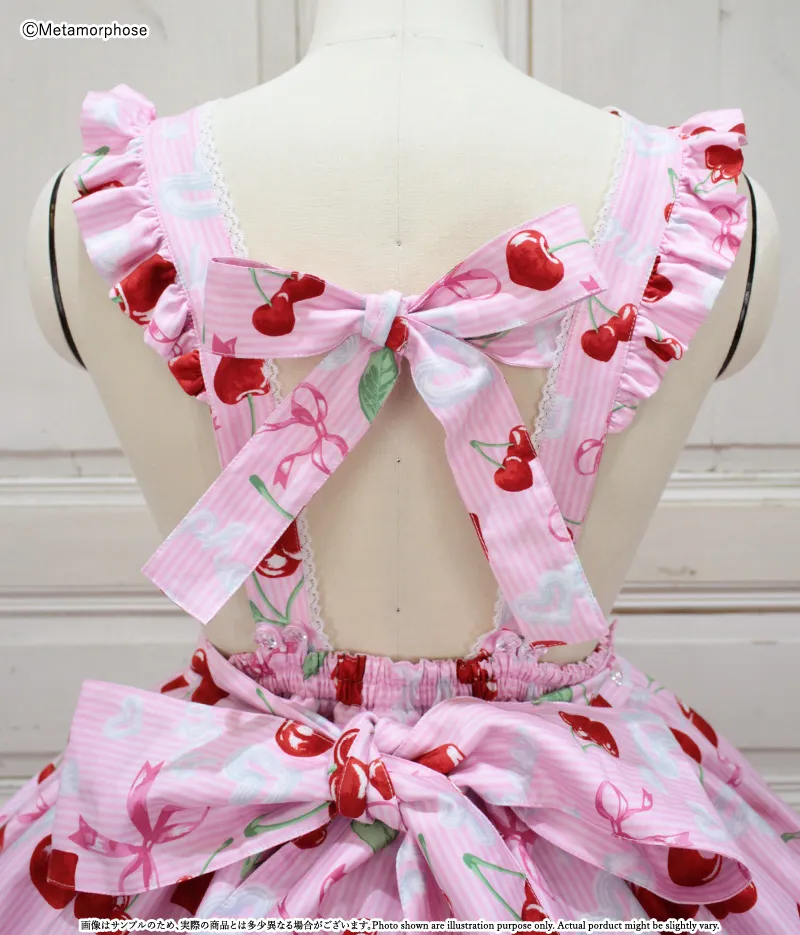 Plus Size] Whipped Cherry Apron Style Heart Skirt | Metamorphose
