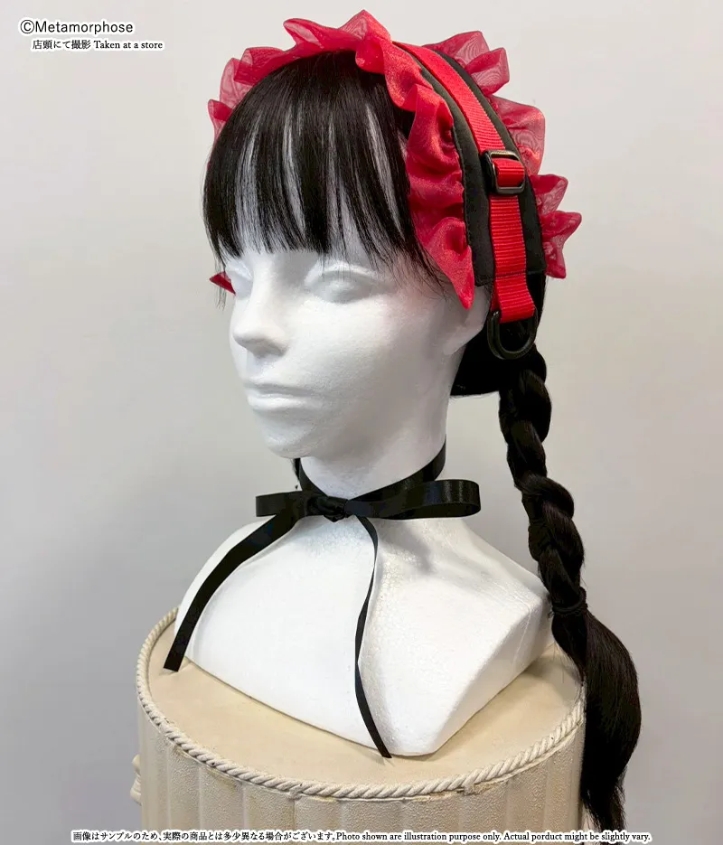 ベルト付ヘッドドレス - ボンネット、ヘッドドレス、カチューシャ