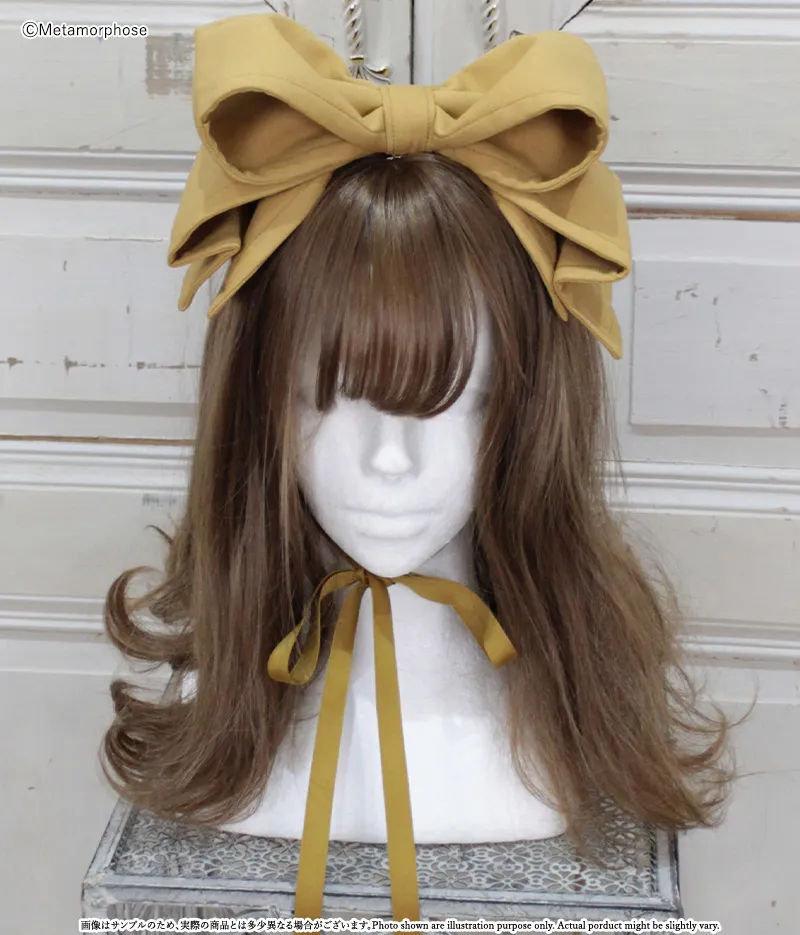 無地リボンヘッドドレス