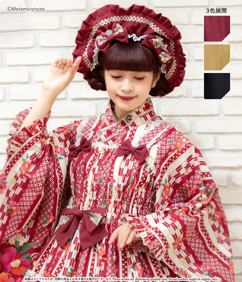 おとめのリボンたっぷりボンネット