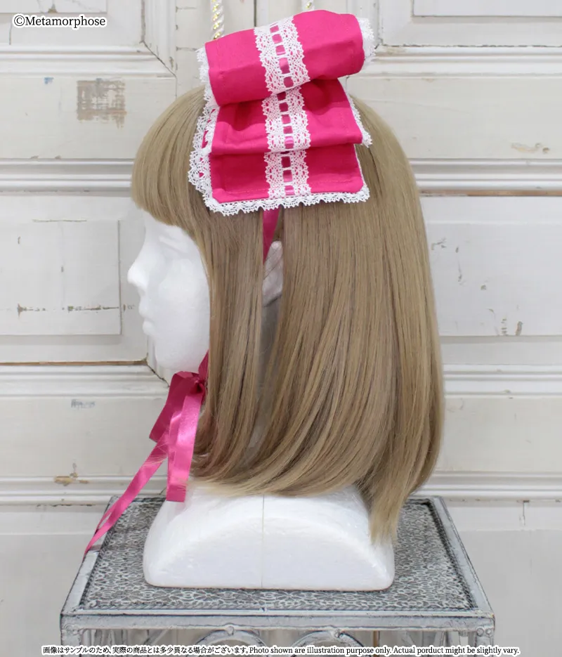 はしごレースリボンヘッドドレス - ボンネット、ヘッドドレス